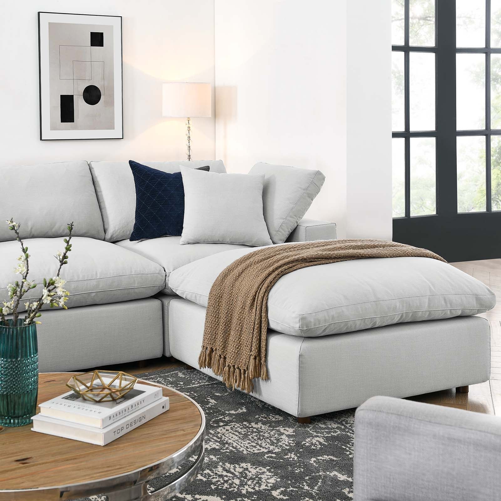 Commix Down Filled Overstuffed 7 Piece Sectional Sofa Set