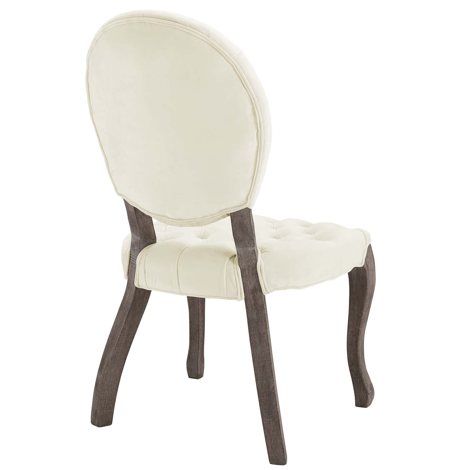 Exhibit French Vintage Dining Performance Velvet Side Chair - East Shore Modern Home Furnishings