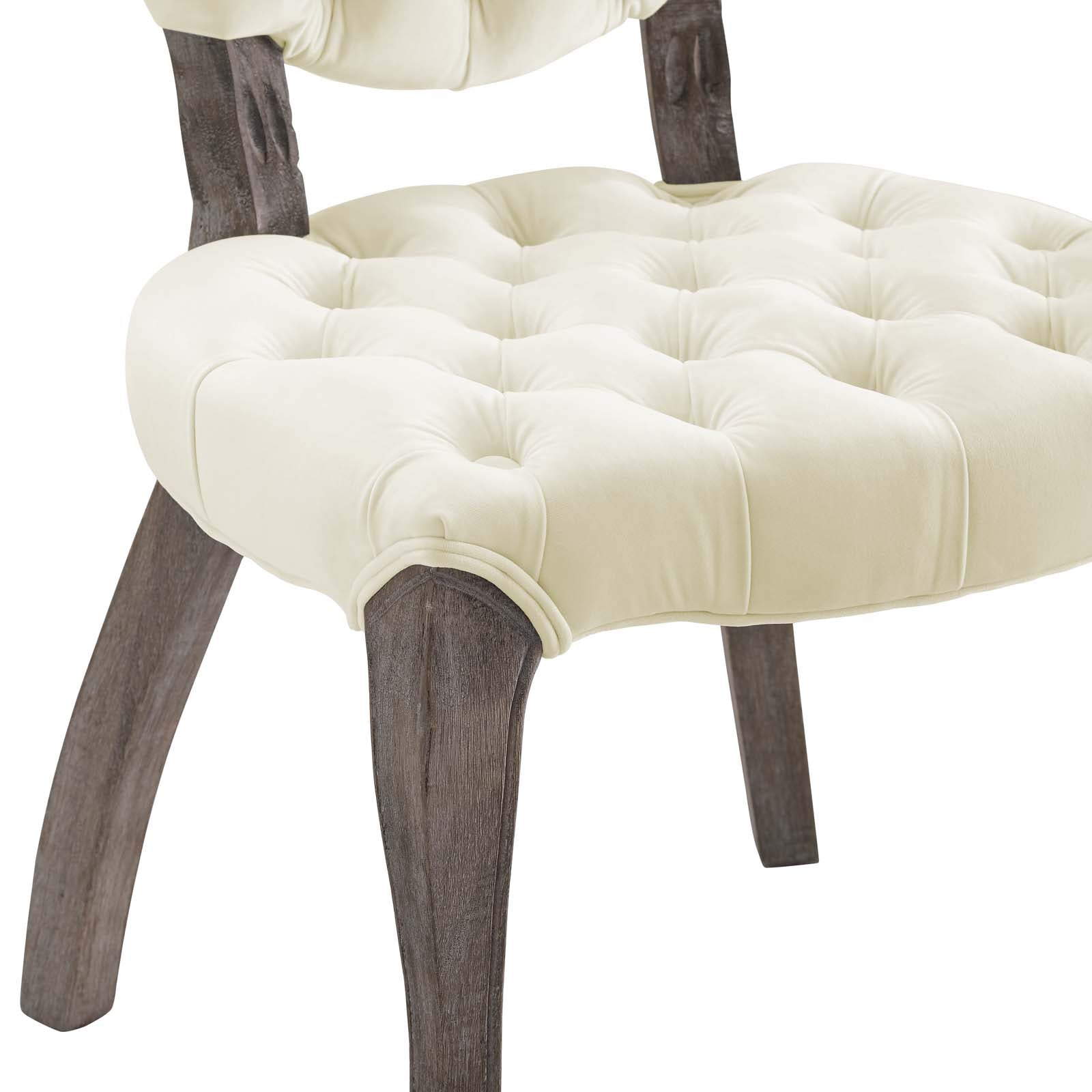 Exhibit French Vintage Dining Performance Velvet Side Chair - East Shore Modern Home Furnishings