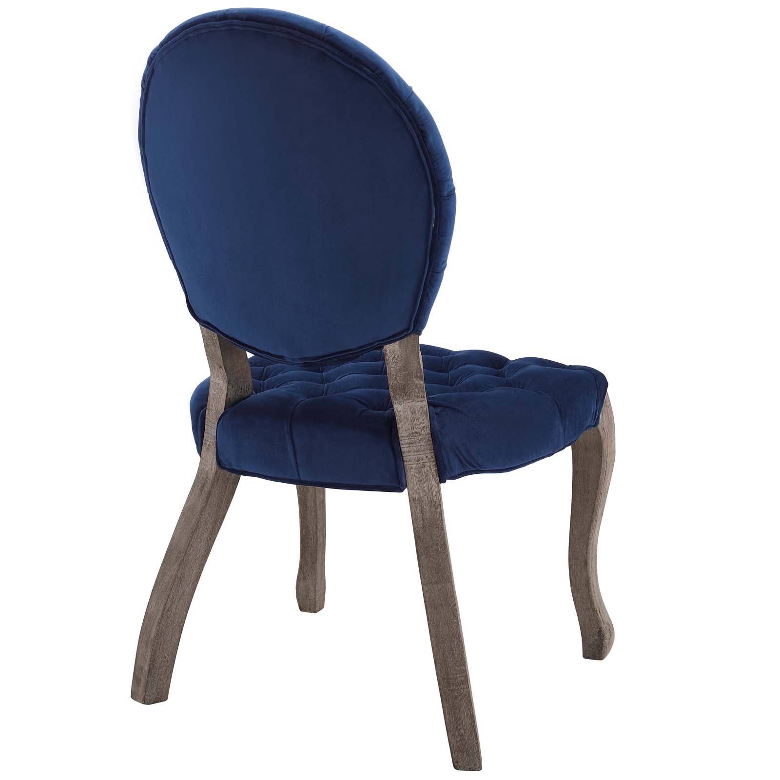 Exhibit French Vintage Dining Performance Velvet Side Chair - East Shore Modern Home Furnishings