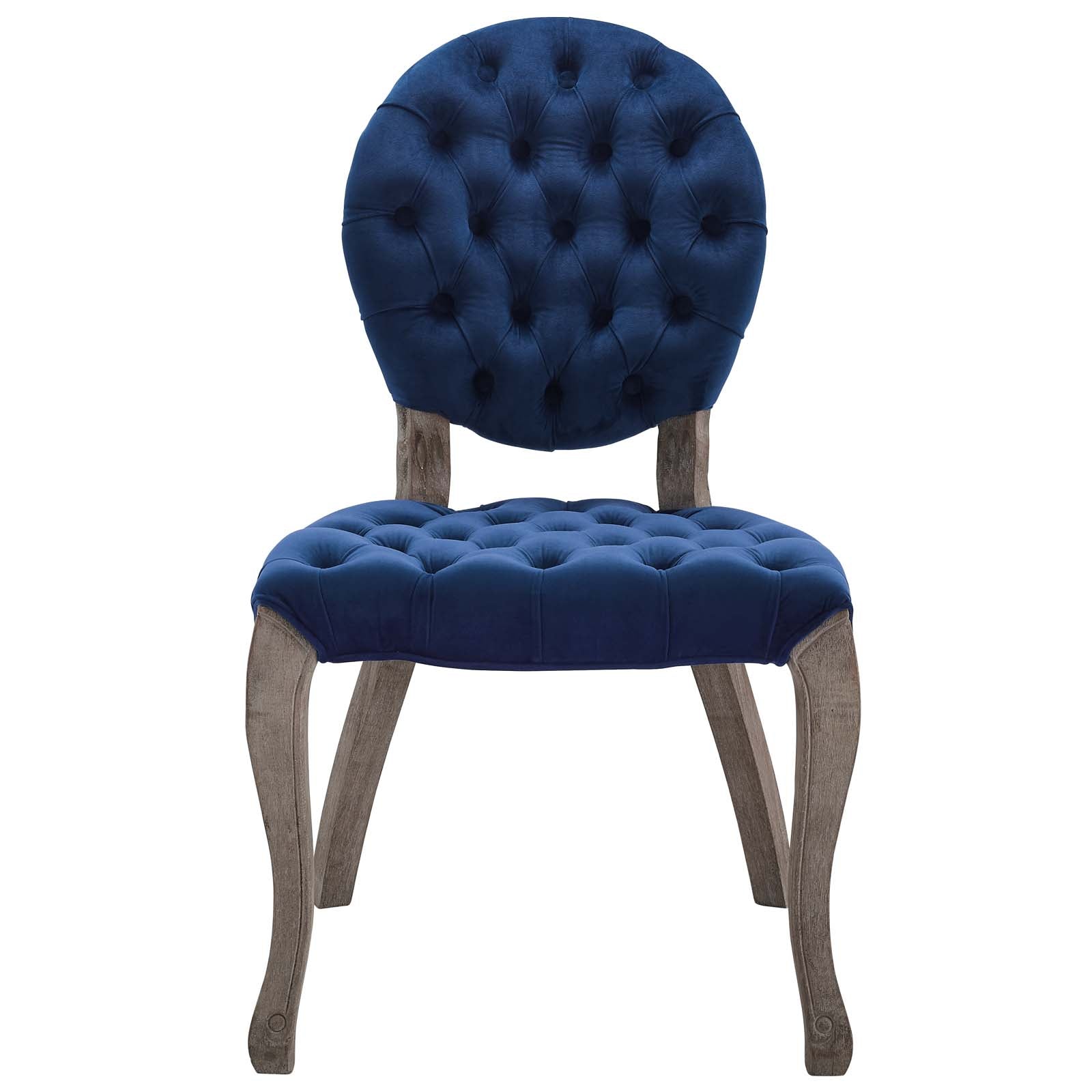 Exhibit French Vintage Dining Performance Velvet Side Chair - East Shore Modern Home Furnishings