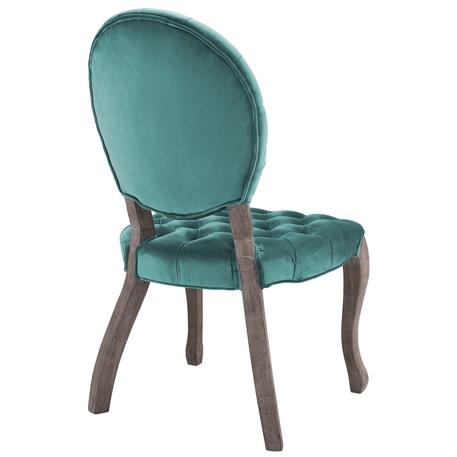Exhibit French Vintage Dining Performance Velvet Side Chair - East Shore Modern Home Furnishings
