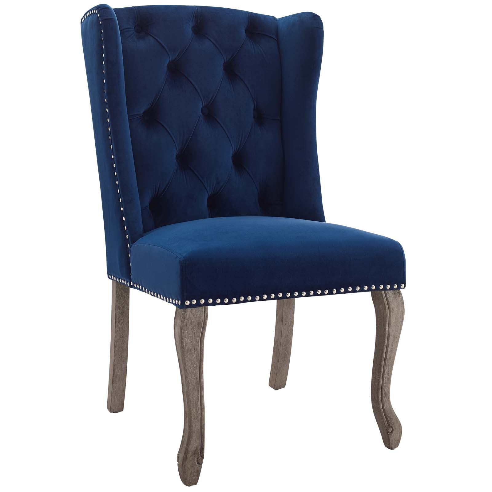 Apprise French Vintage Dining Performance Velvet Side Chair - East Shore Modern Home Furnishings