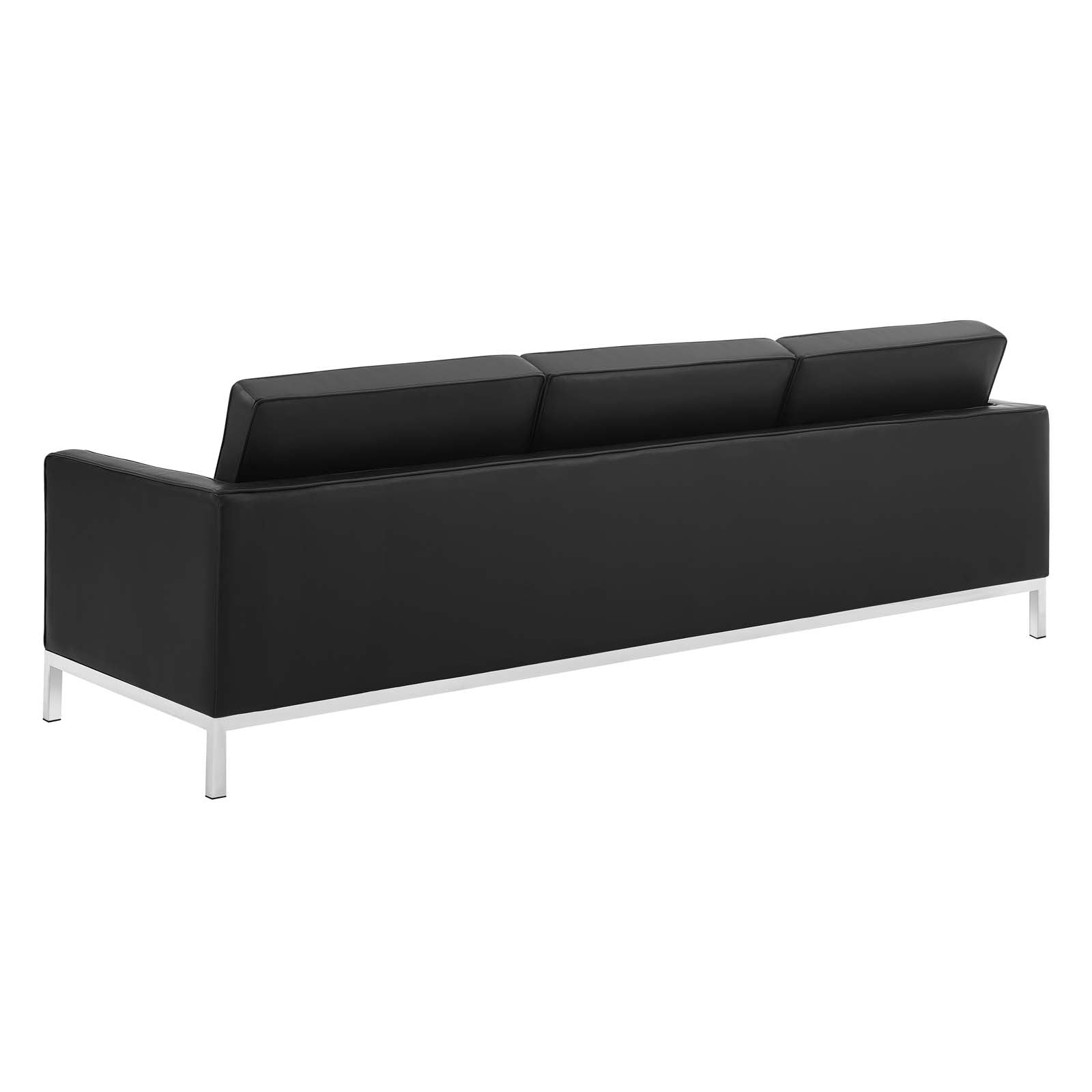 Loft Tufted Upholstered Faux Leather Sofa - East Shore Modern Home Furnishings