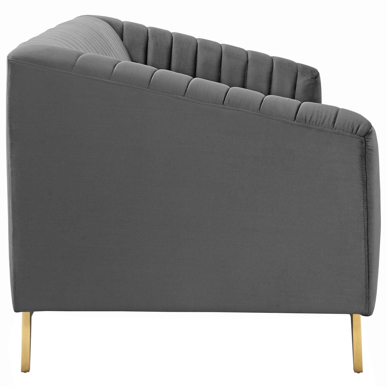 Valiant Vertical Channel Tufted Performance Velvet Sofa - East Shore Modern Home Furnishings