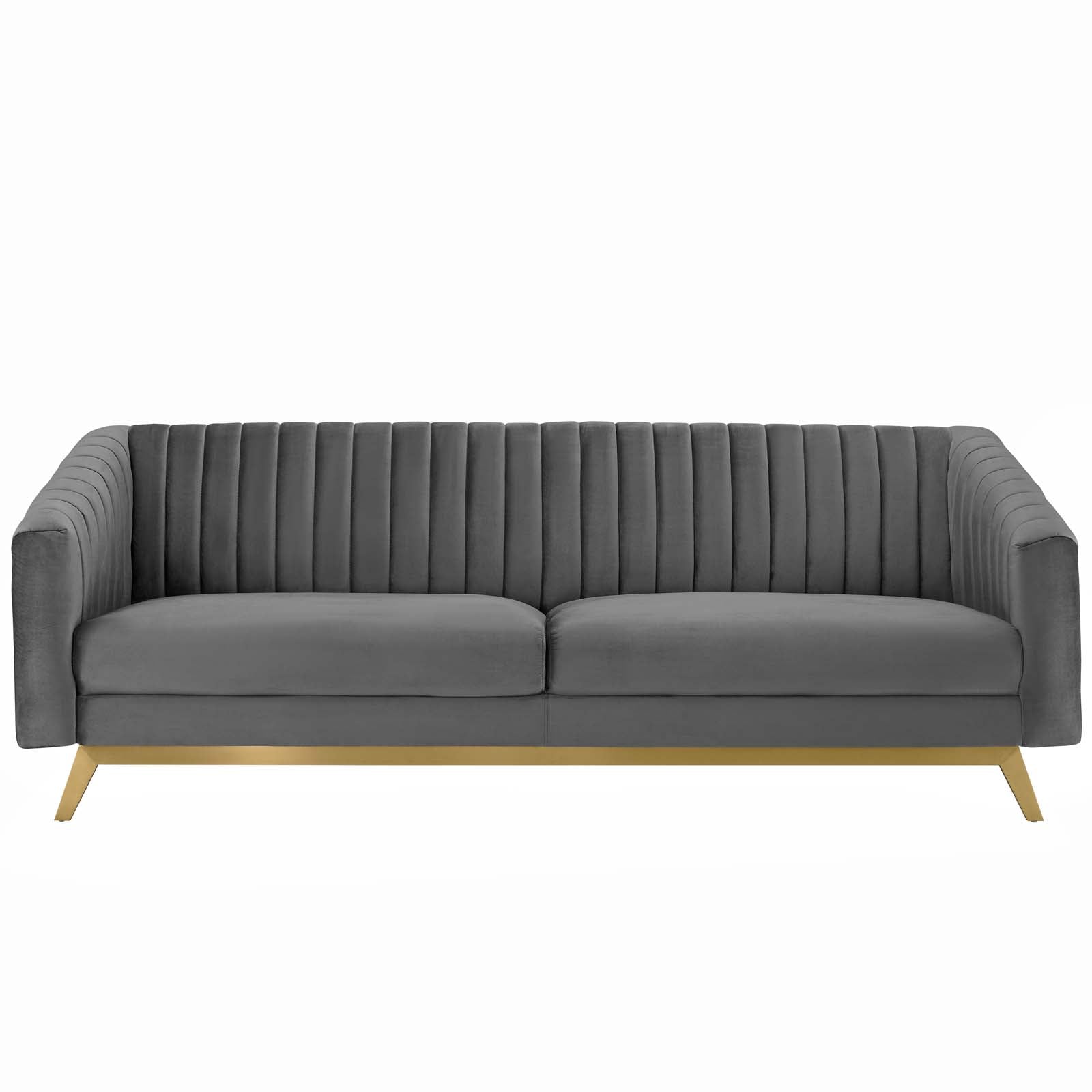 Valiant Vertical Channel Tufted Performance Velvet Sofa - East Shore Modern Home Furnishings