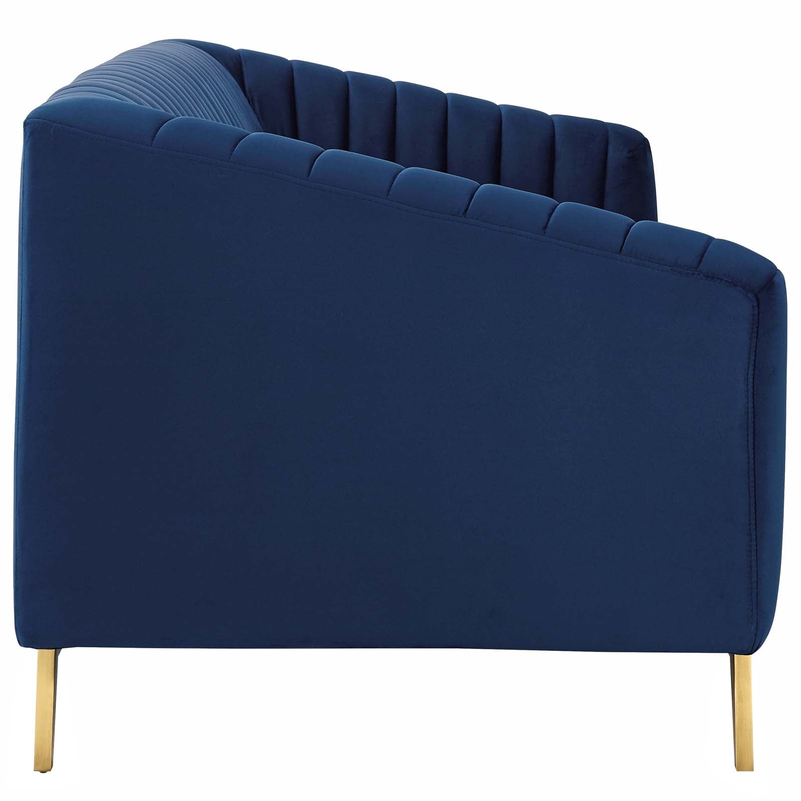 Valiant Vertical Channel Tufted Performance Velvet Sofa - East Shore Modern Home Furnishings