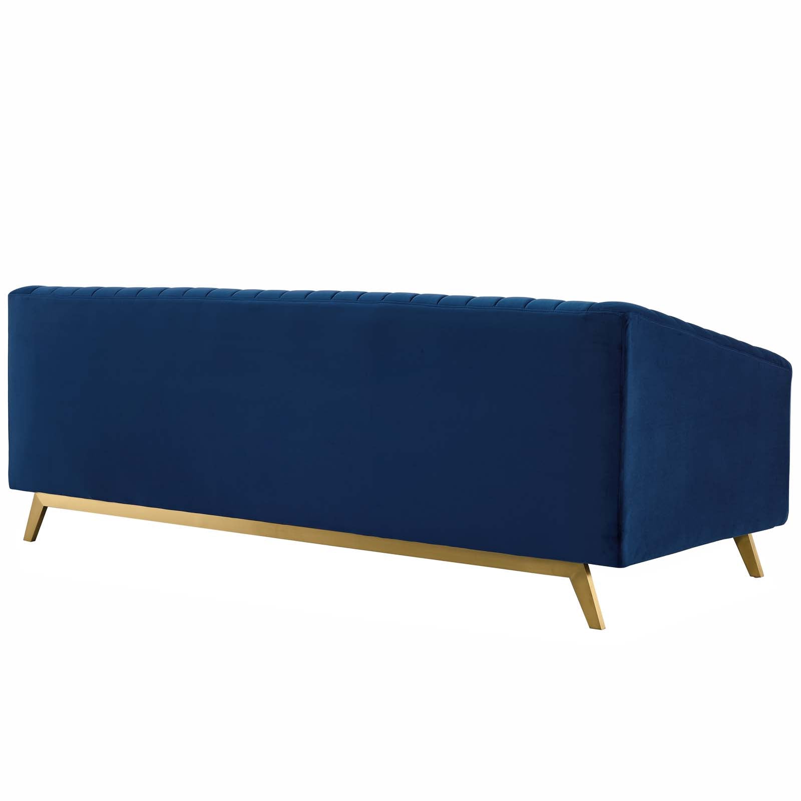 Valiant Vertical Channel Tufted Performance Velvet Sofa - East Shore Modern Home Furnishings