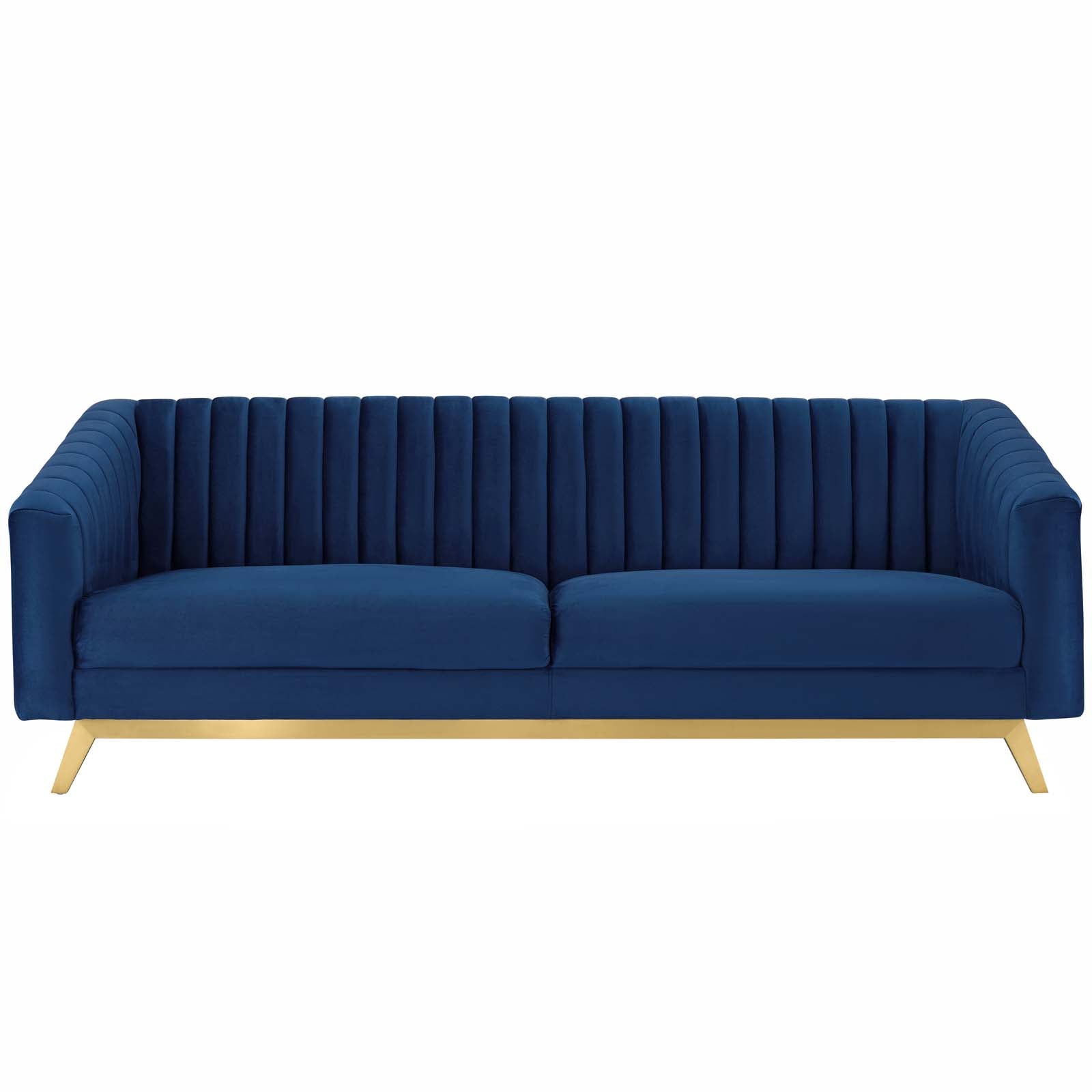 Valiant Vertical Channel Tufted Performance Velvet Sofa - East Shore Modern Home Furnishings