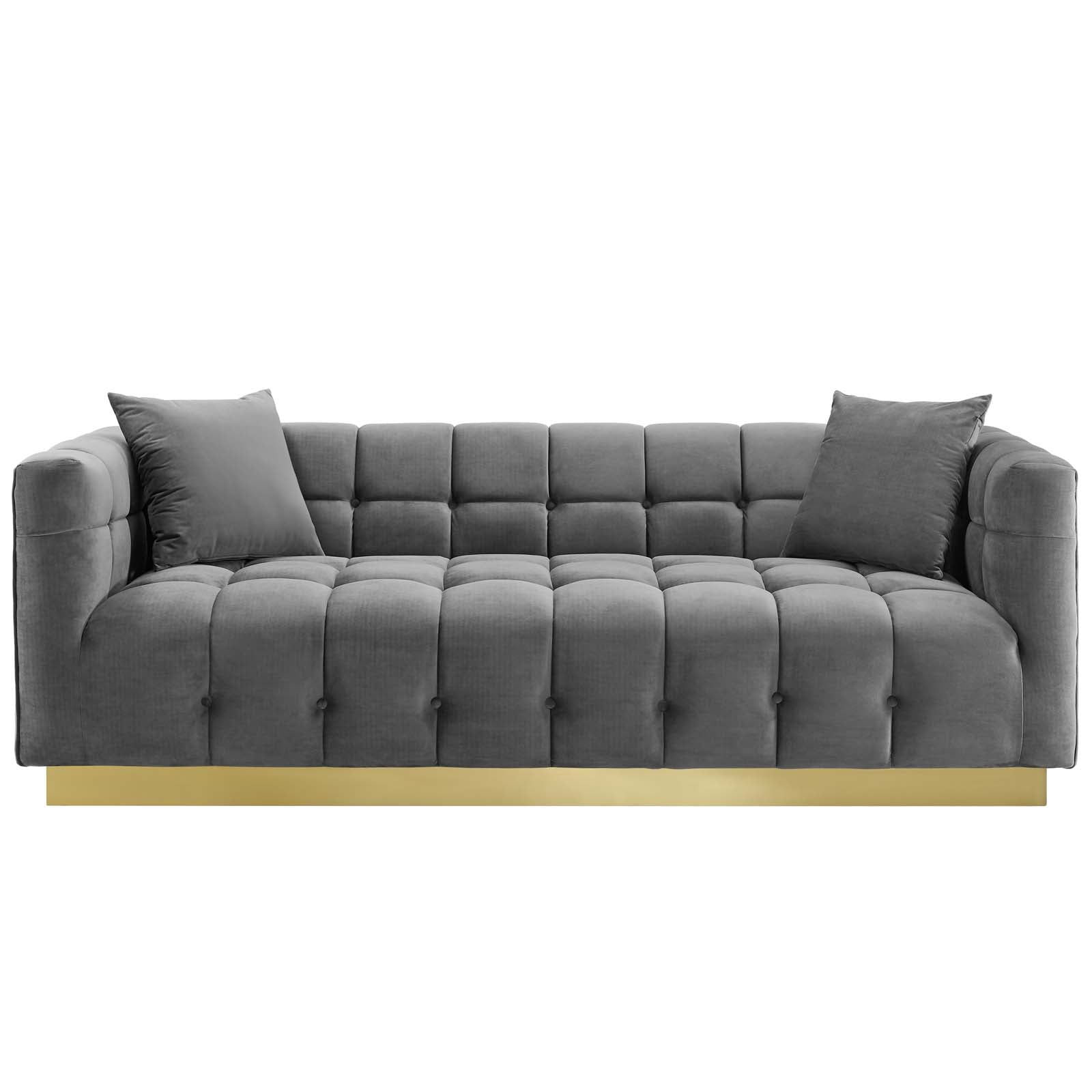 Vivacious Biscuit Tufted Performance Velvet Sofa - East Shore Modern Home Furnishings