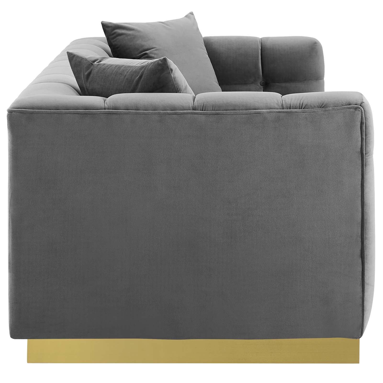 Vivacious Biscuit Tufted Performance Velvet Sofa - East Shore Modern Home Furnishings