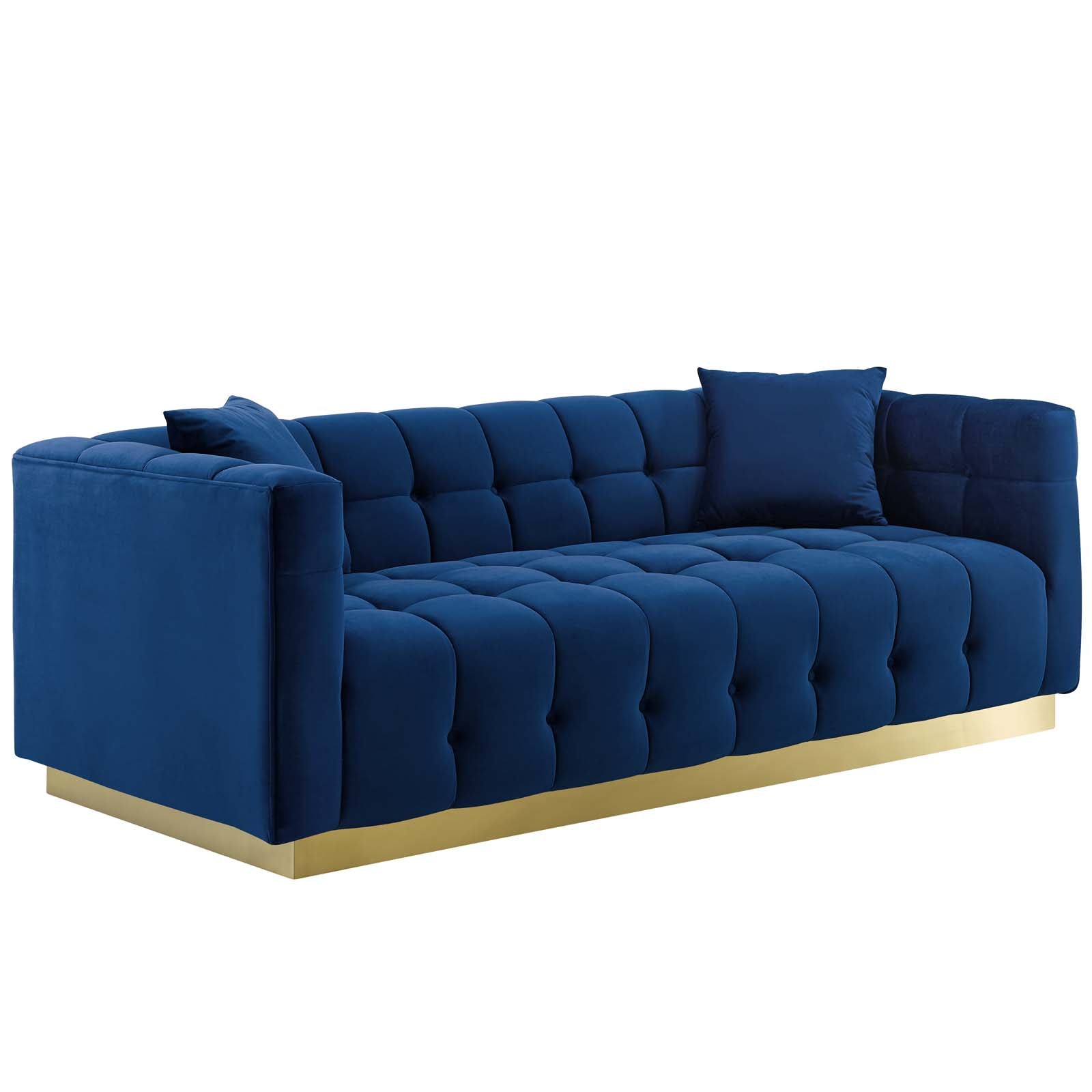 Vivacious Biscuit Tufted Performance Velvet Sofa - East Shore Modern Home Furnishings
