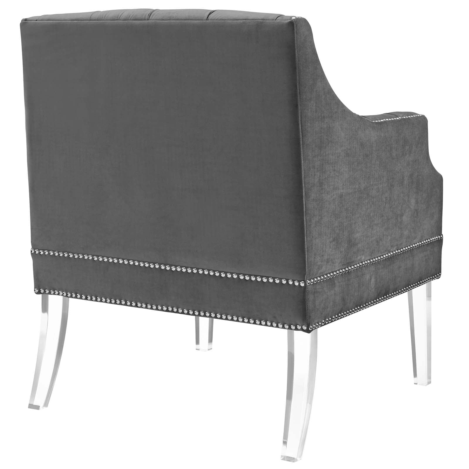 Proverbial Tufted Button Accent Performance Velvet Armchair - East Shore Modern Home Furnishings