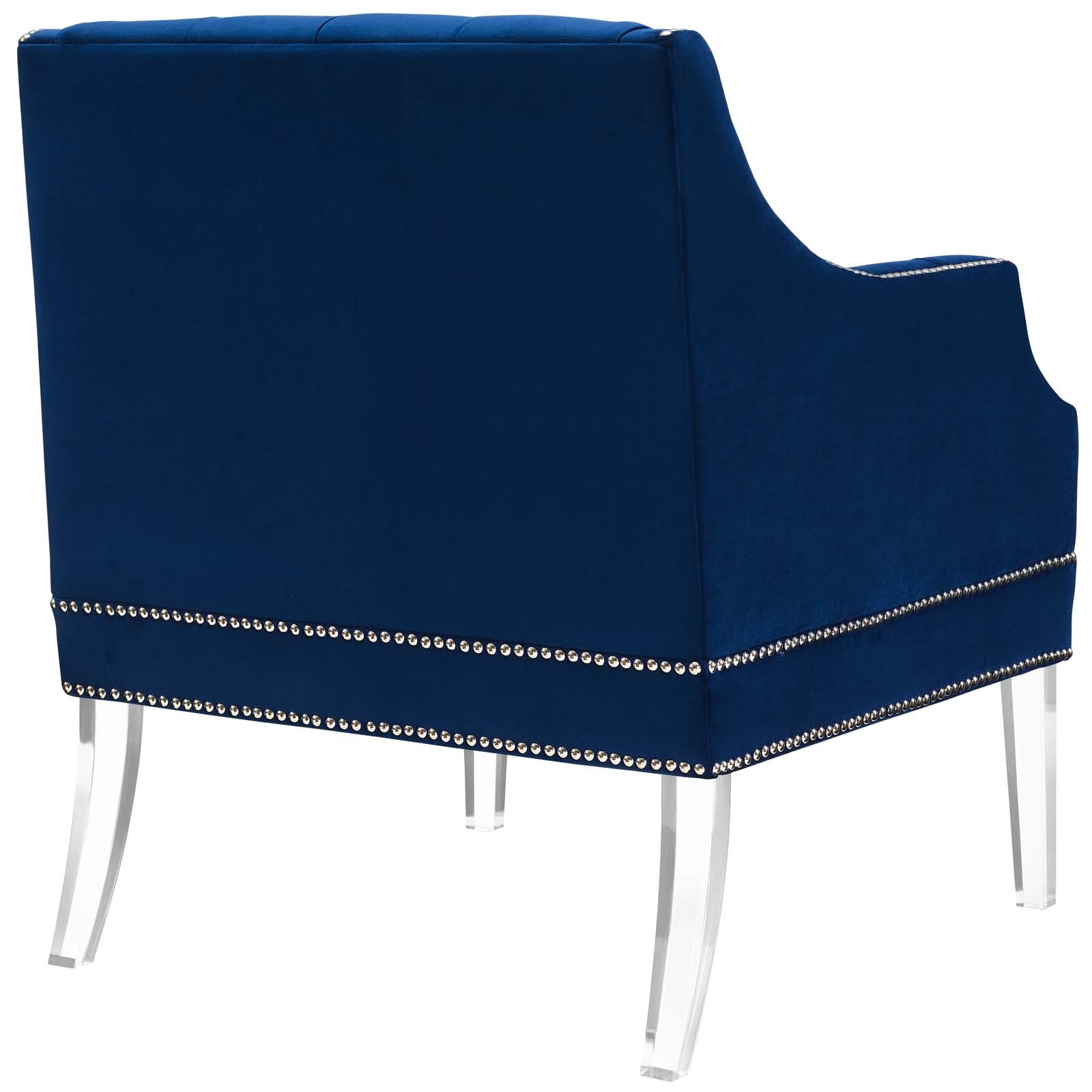 Proverbial Tufted Button Accent Performance Velvet Armchair - East Shore Modern Home Furnishings