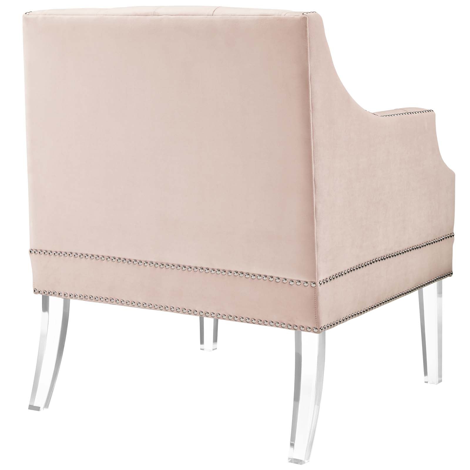 Proverbial Tufted Button Accent Performance Velvet Armchair - East Shore Modern Home Furnishings