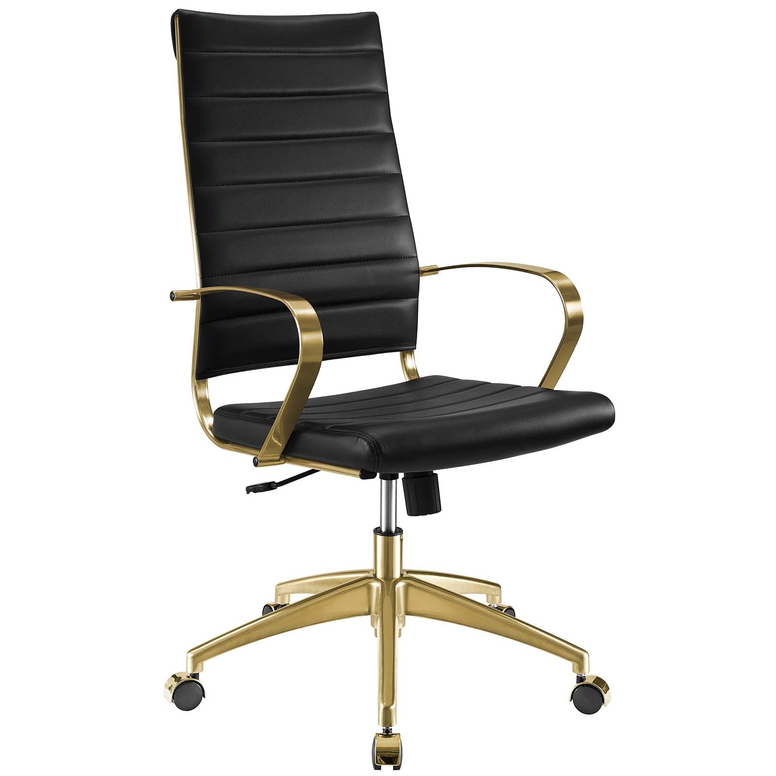 Jive Gold Stainless Steel Highback Office Chair - East Shore Modern Home Furnishings