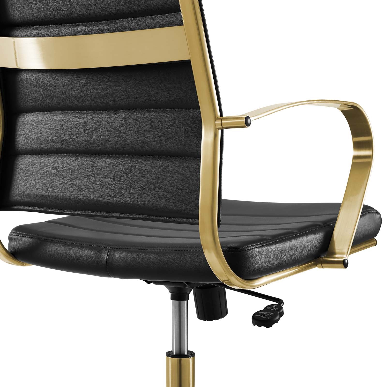 Jive Gold Stainless Steel Highback Office Chair - East Shore Modern Home Furnishings