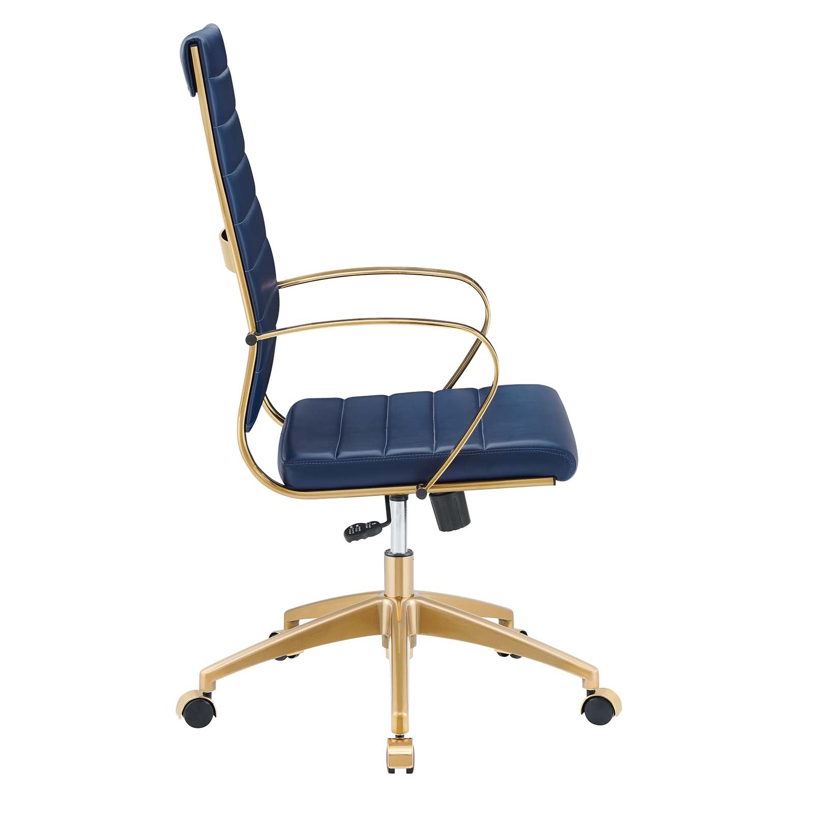 Jive Gold Stainless Steel Highback Office Chair - East Shore Modern Home Furnishings