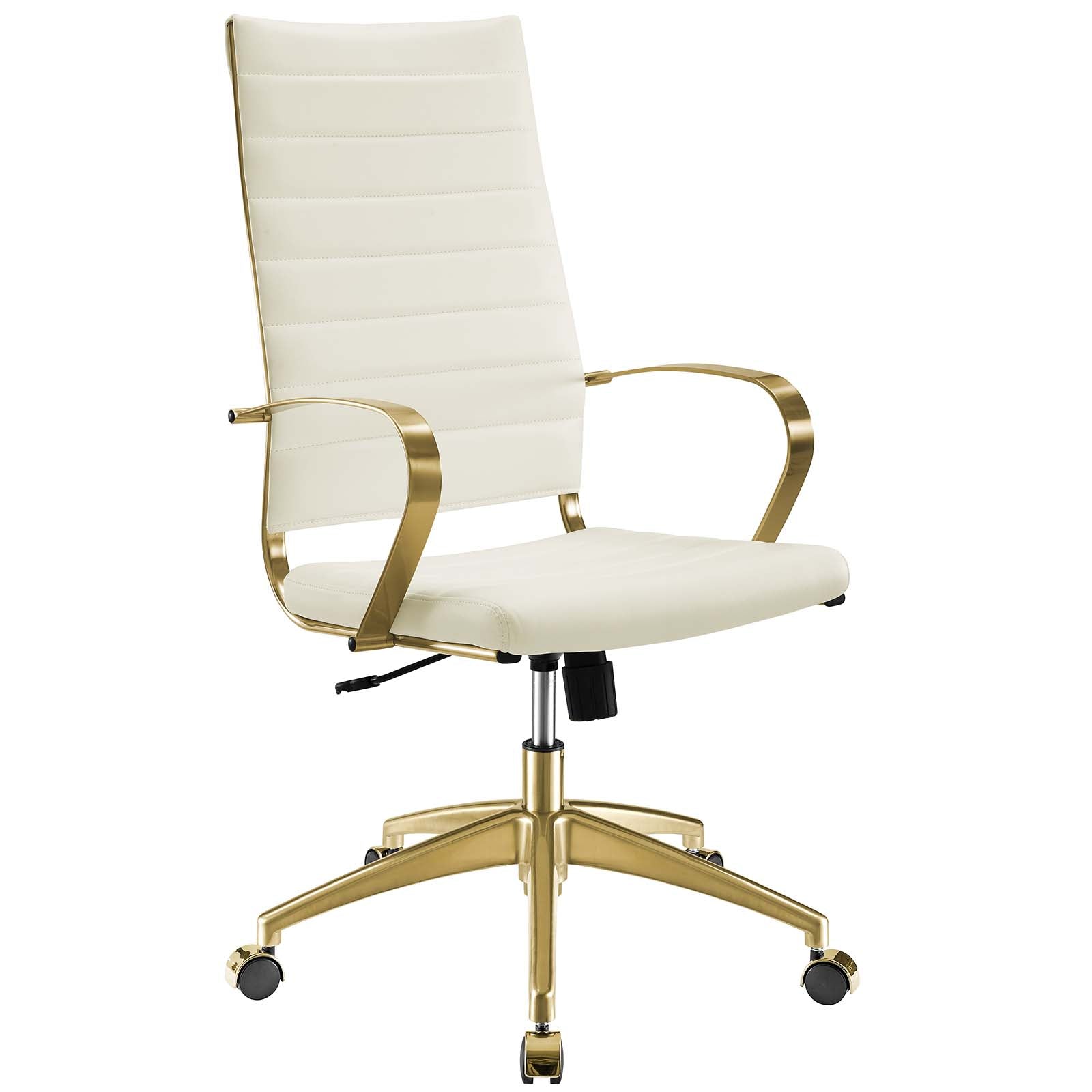 Jive Gold Stainless Steel Highback Office Chair - East Shore Modern Home Furnishings