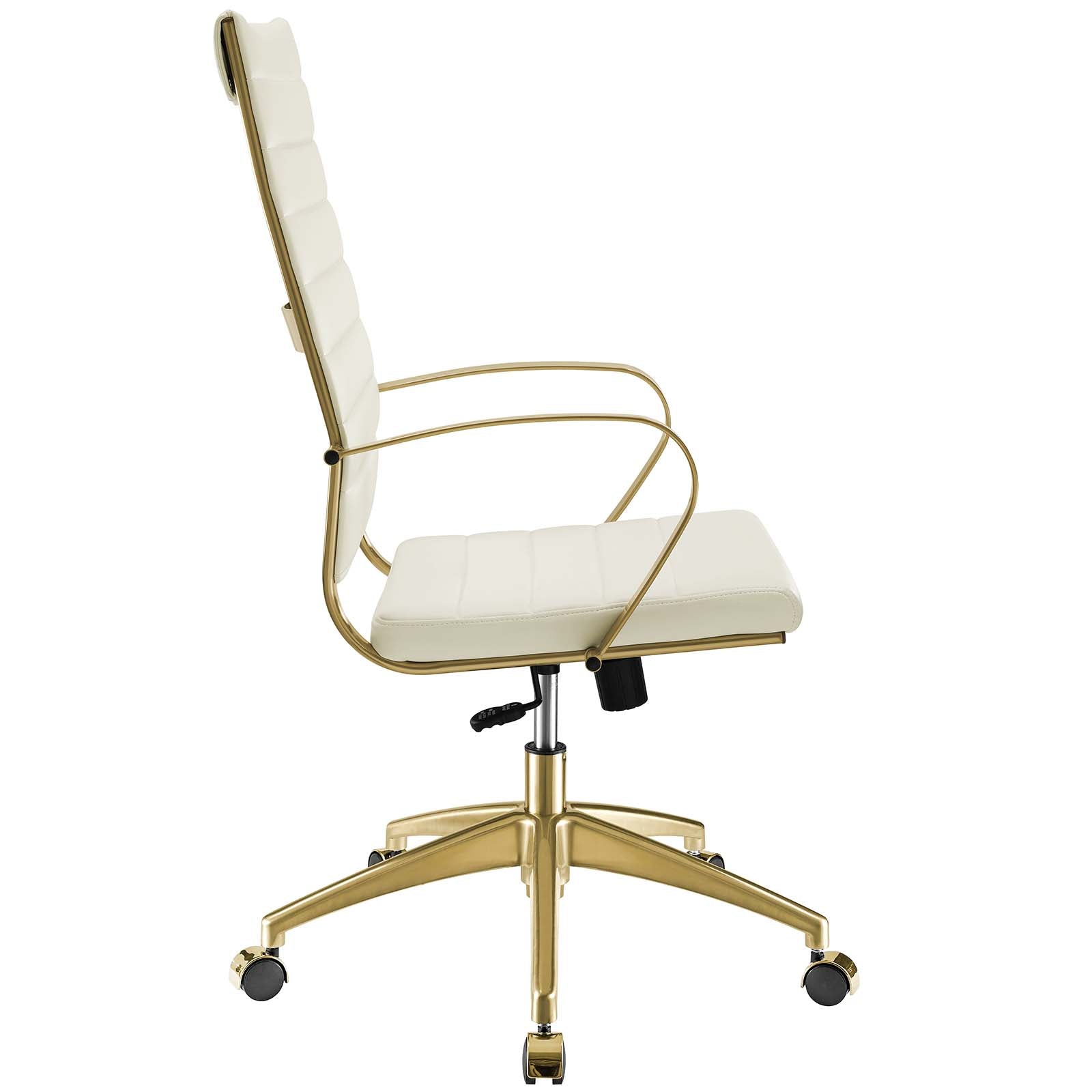 Jive Gold Stainless Steel Highback Office Chair - East Shore Modern Home Furnishings