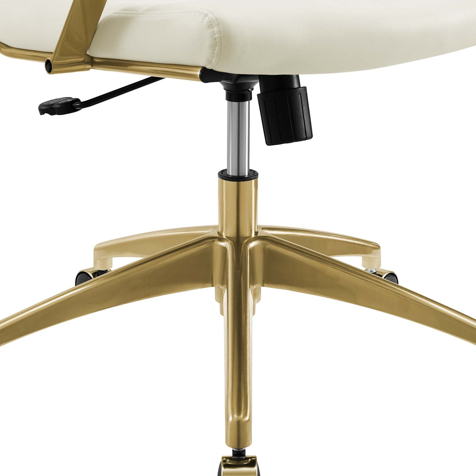 Jive Gold Stainless Steel Midback Office Chair - East Shore Modern Home Furnishings