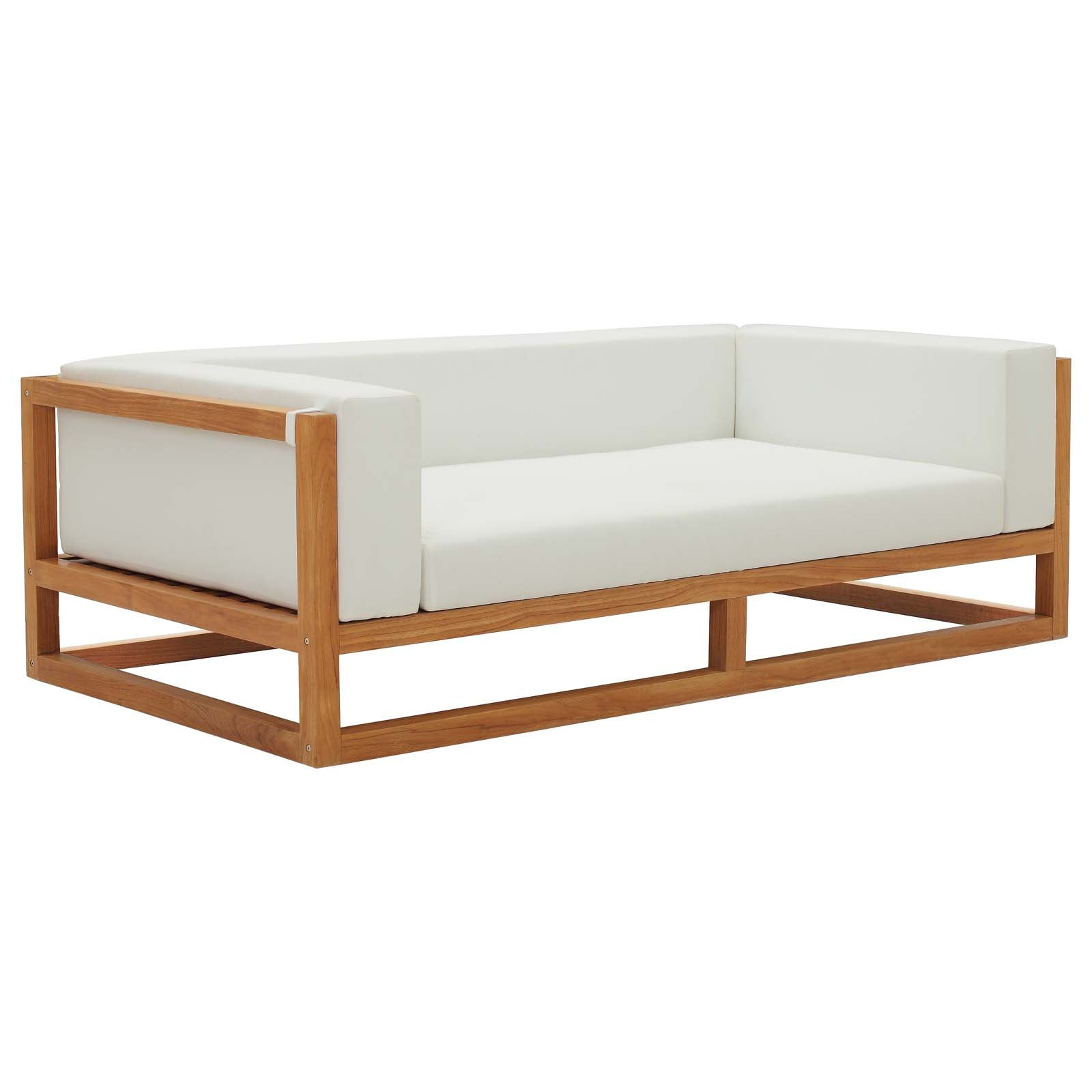 Newbury Accent Lounge Outdoor Patio Premium Grade A Teak Wood Sofa - East Shore Modern Home Furnishings