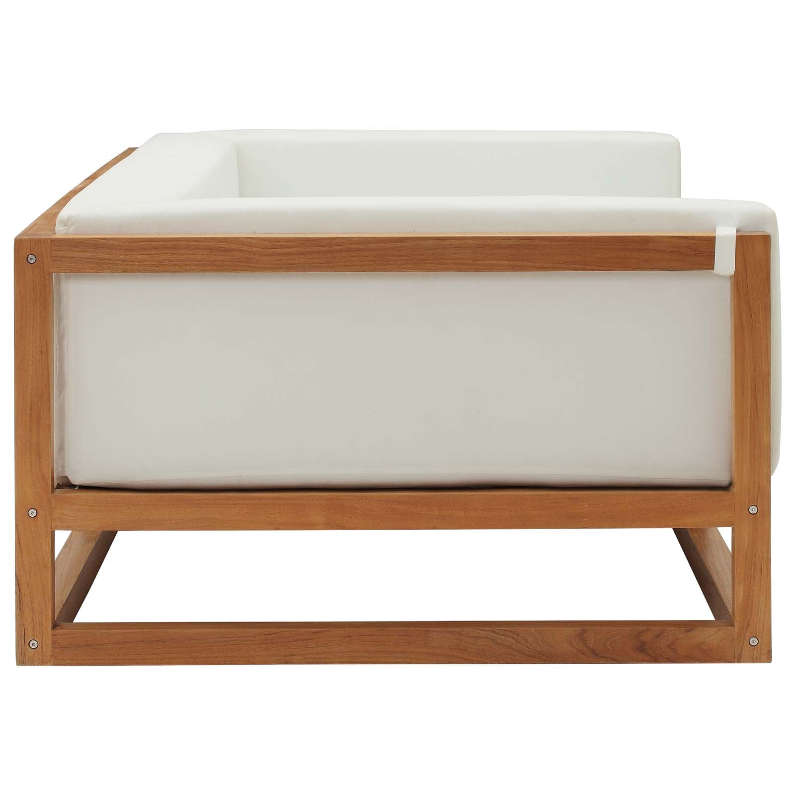 Newbury Accent Lounge Outdoor Patio Premium Grade A Teak Wood Sofa - East Shore Modern Home Furnishings
