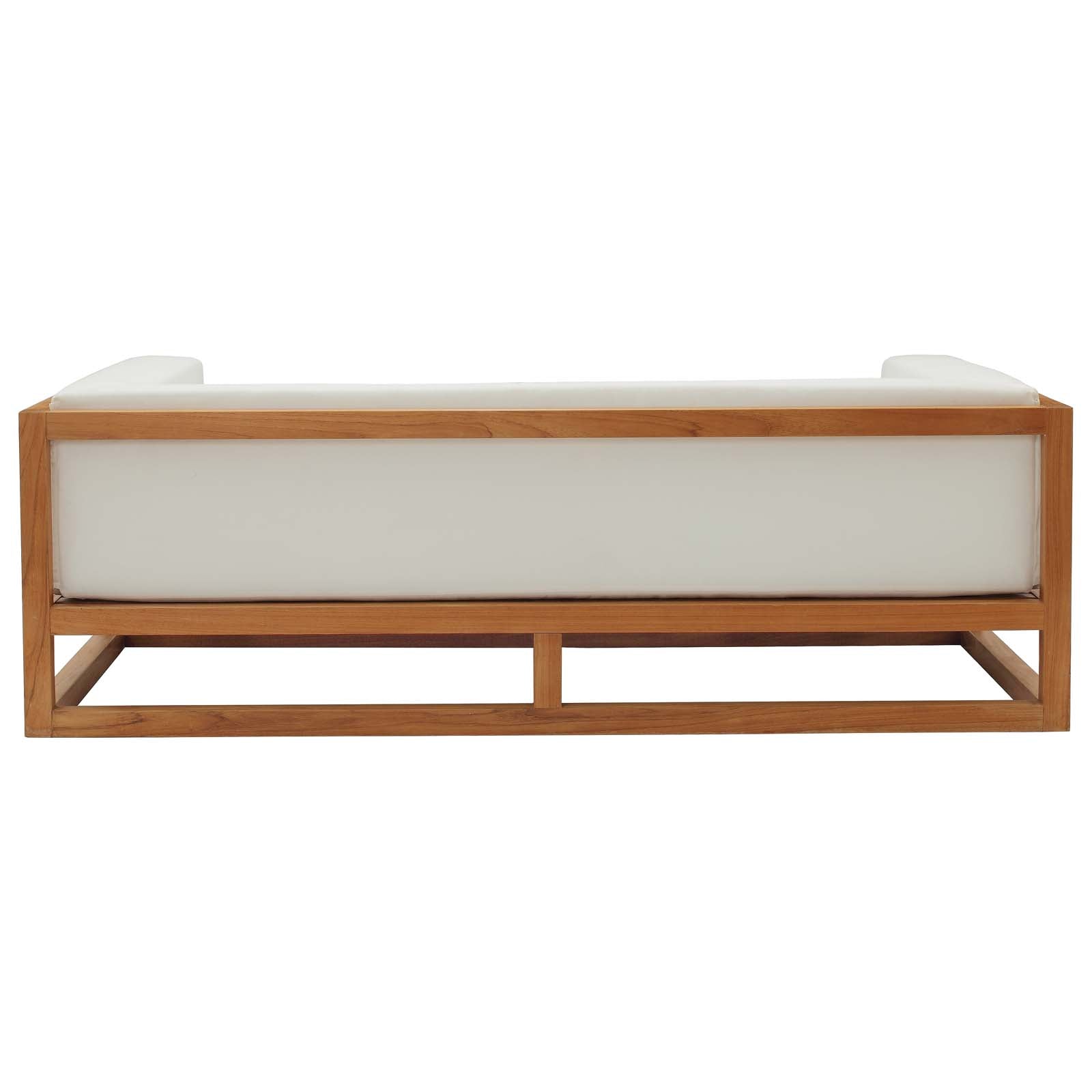 Newbury Accent Lounge Outdoor Patio Premium Grade A Teak Wood Sofa - East Shore Modern Home Furnishings