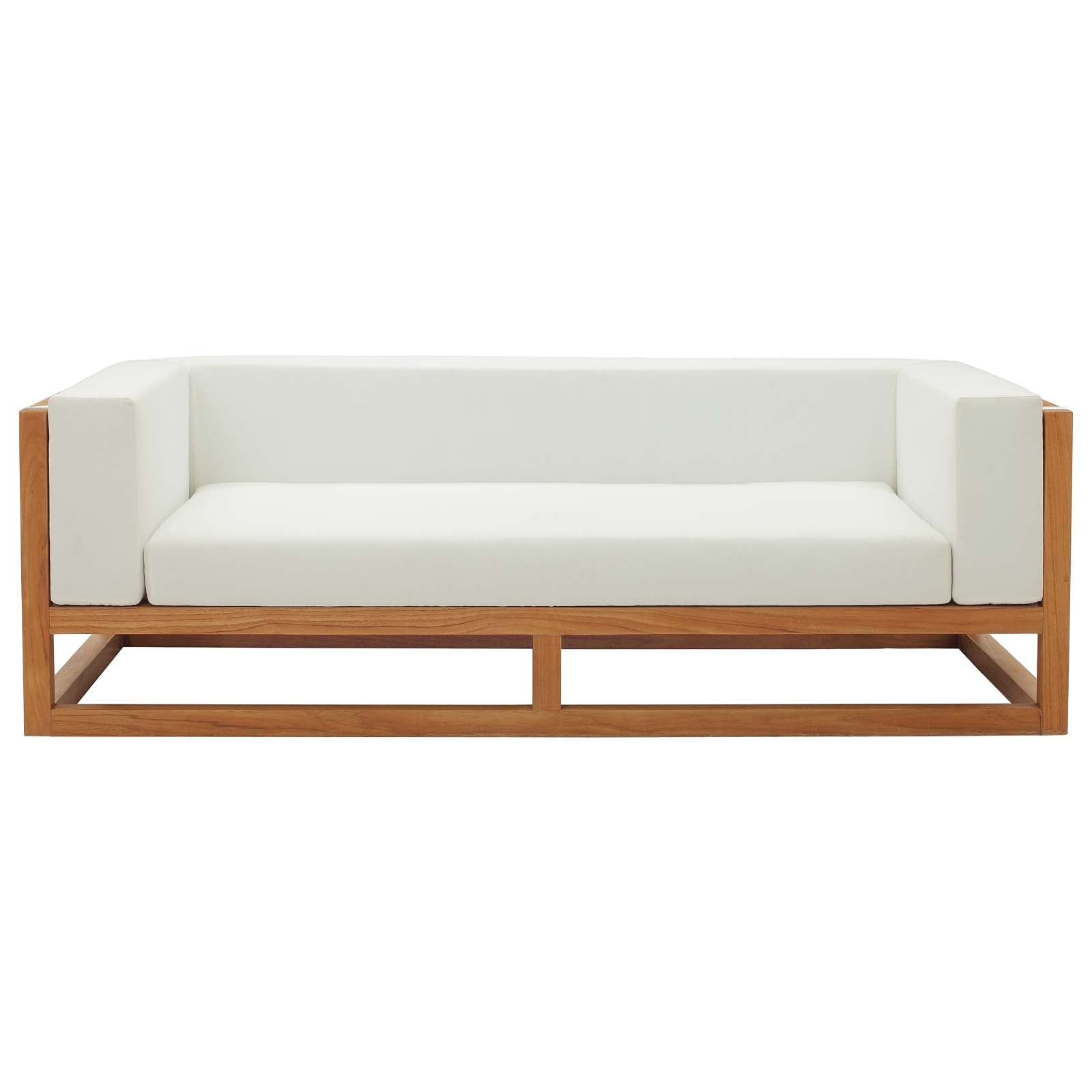 Newbury Accent Lounge Outdoor Patio Premium Grade A Teak Wood Sofa - East Shore Modern Home Furnishings