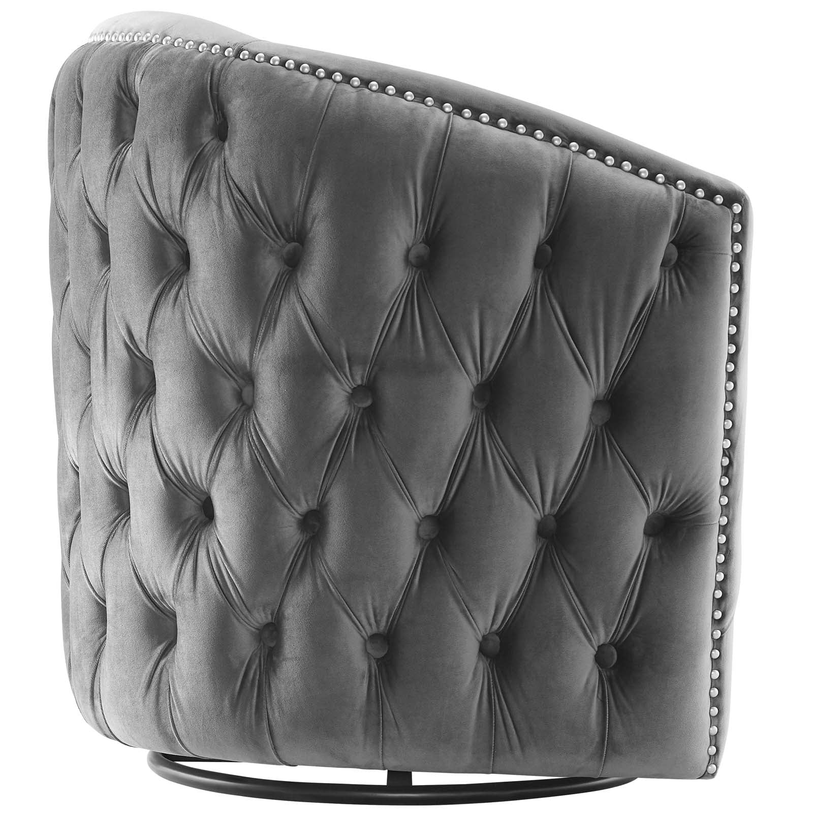 Rogue Swivel Performance Velvet Armchair - East Shore Modern Home Furnishings