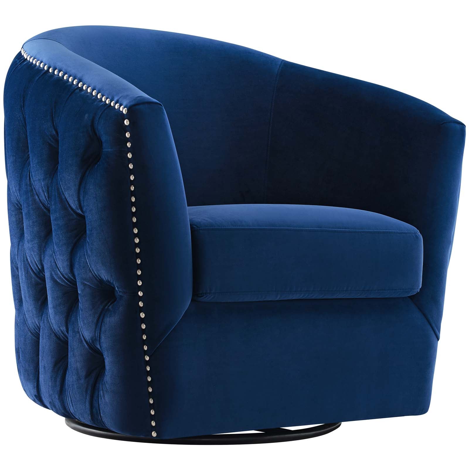 Rogue Swivel Performance Velvet Armchair - East Shore Modern Home Furnishings