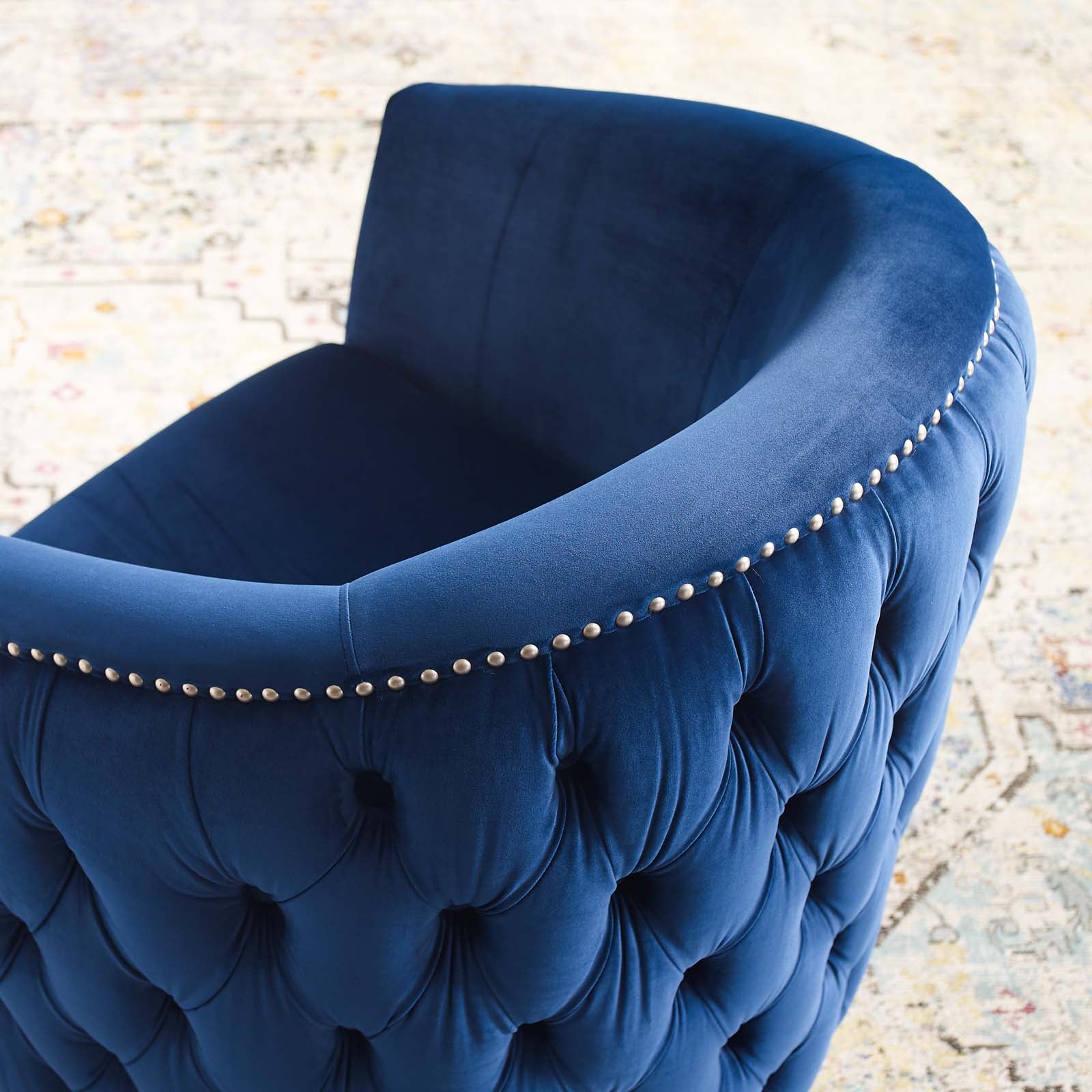Rogue Swivel Performance Velvet Armchair - East Shore Modern Home Furnishings