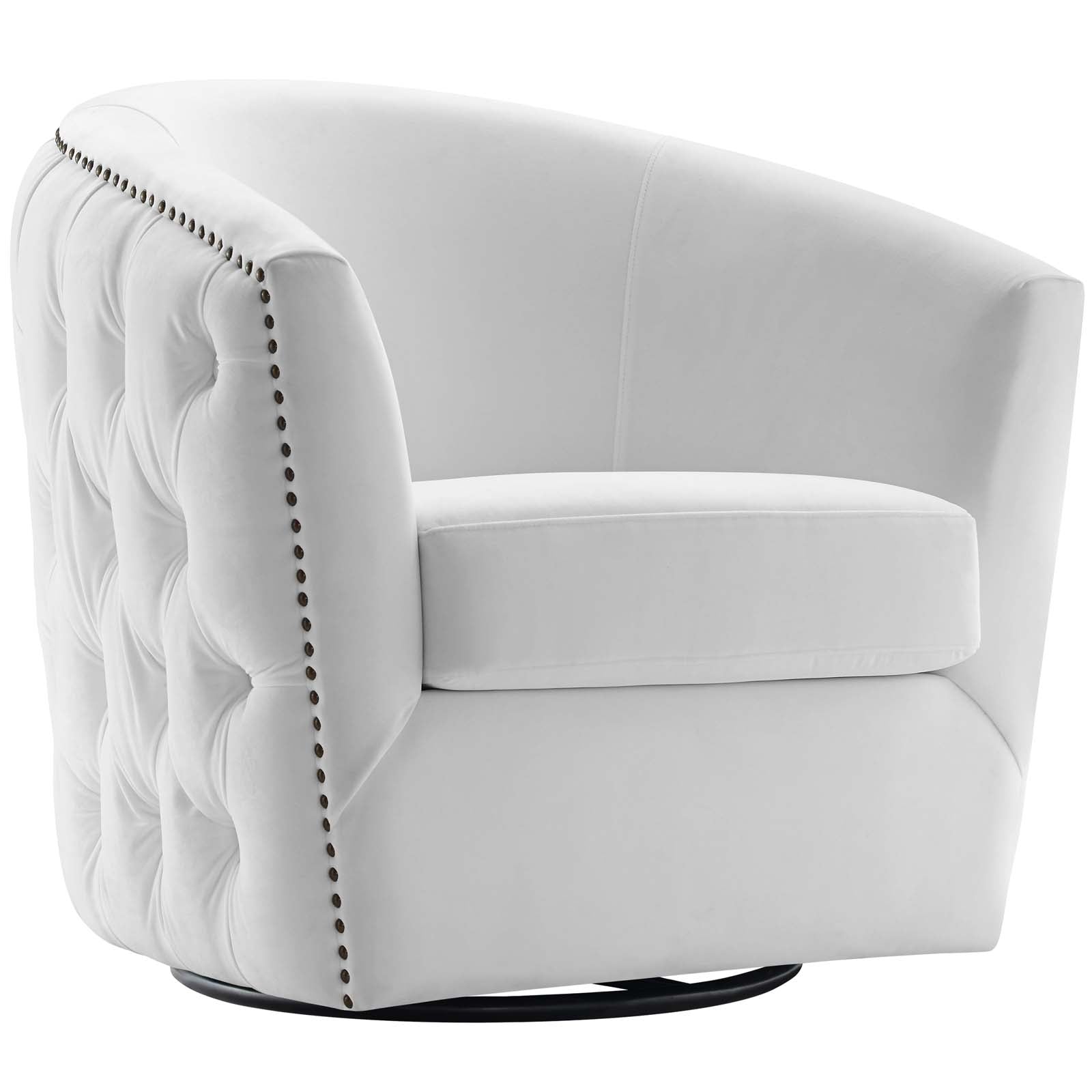 Rogue Swivel Performance Velvet Armchair - East Shore Modern Home Furnishings