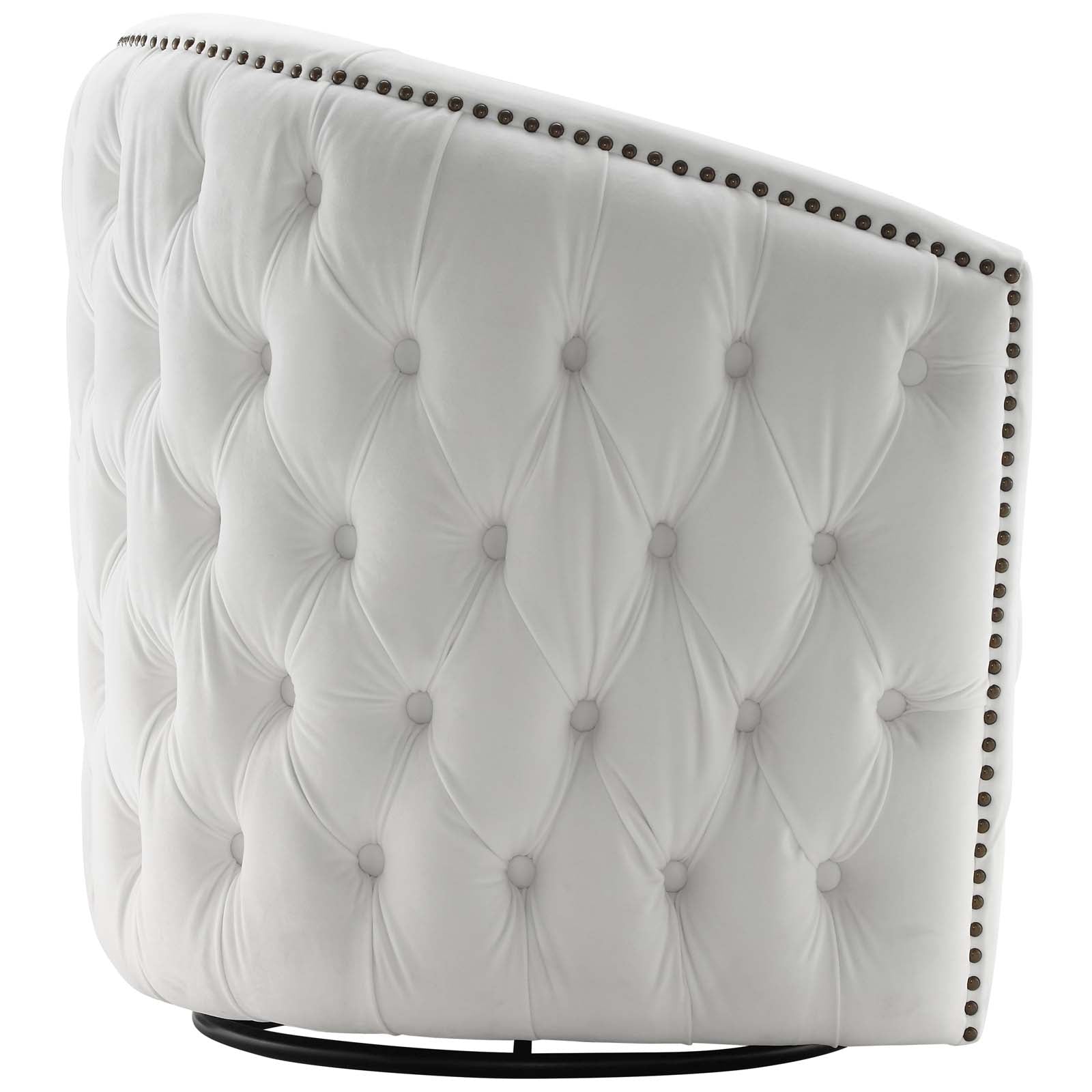 Rogue Swivel Performance Velvet Armchair - East Shore Modern Home Furnishings