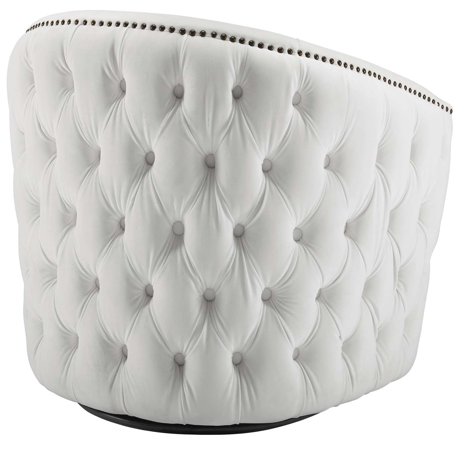 Rogue Swivel Performance Velvet Armchair - East Shore Modern Home Furnishings