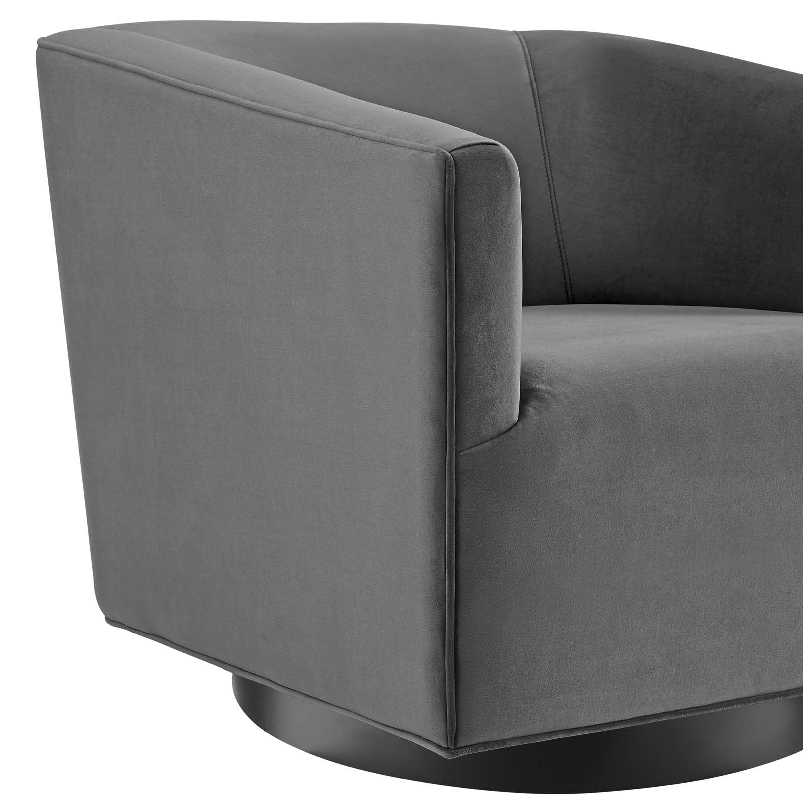 Twist Accent Lounge Performance Velvet Swivel Chair - East Shore Modern Home Furnishings