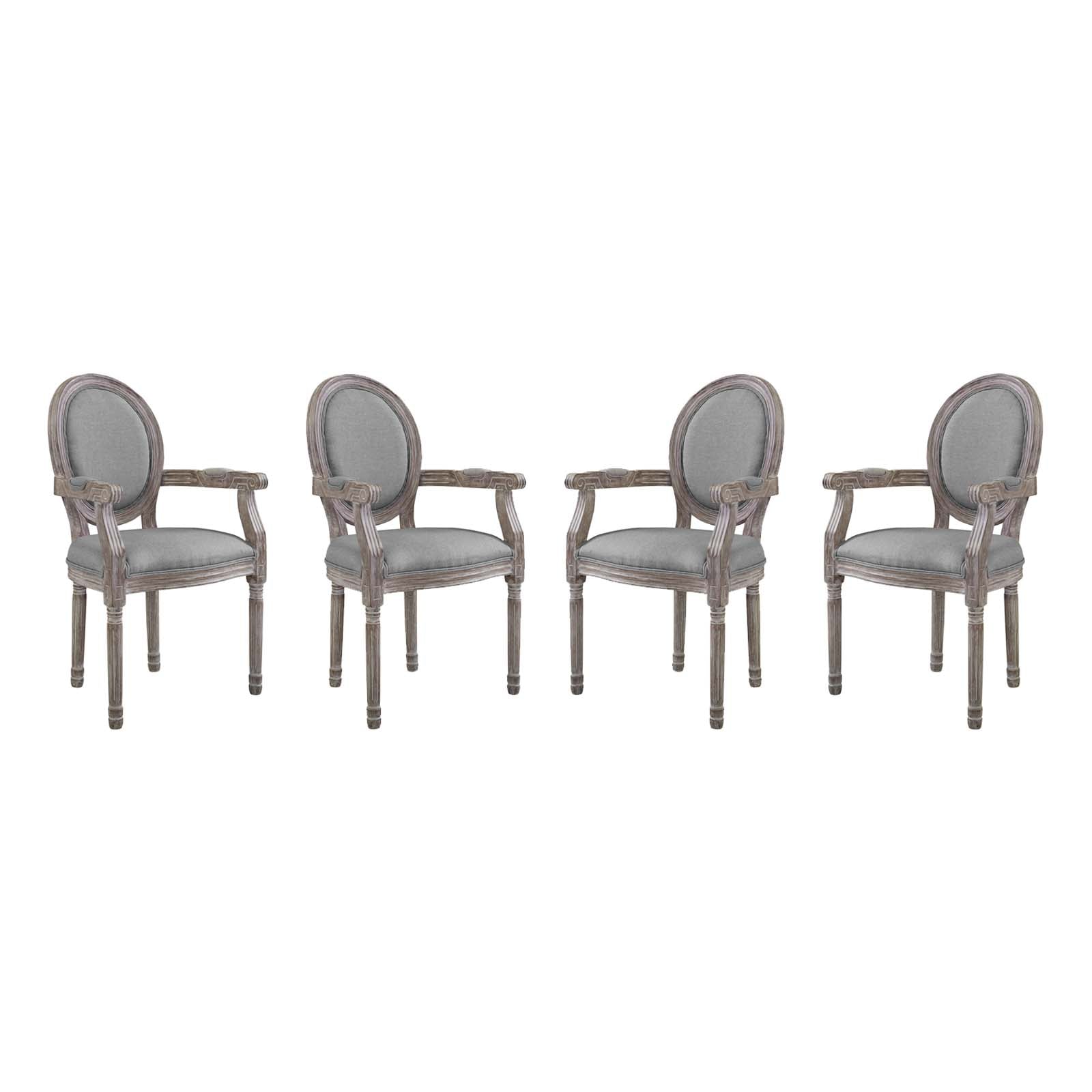 Emanate Dining Armchair Upholstered Fabric Set of 4 - East Shore Modern Home Furnishings