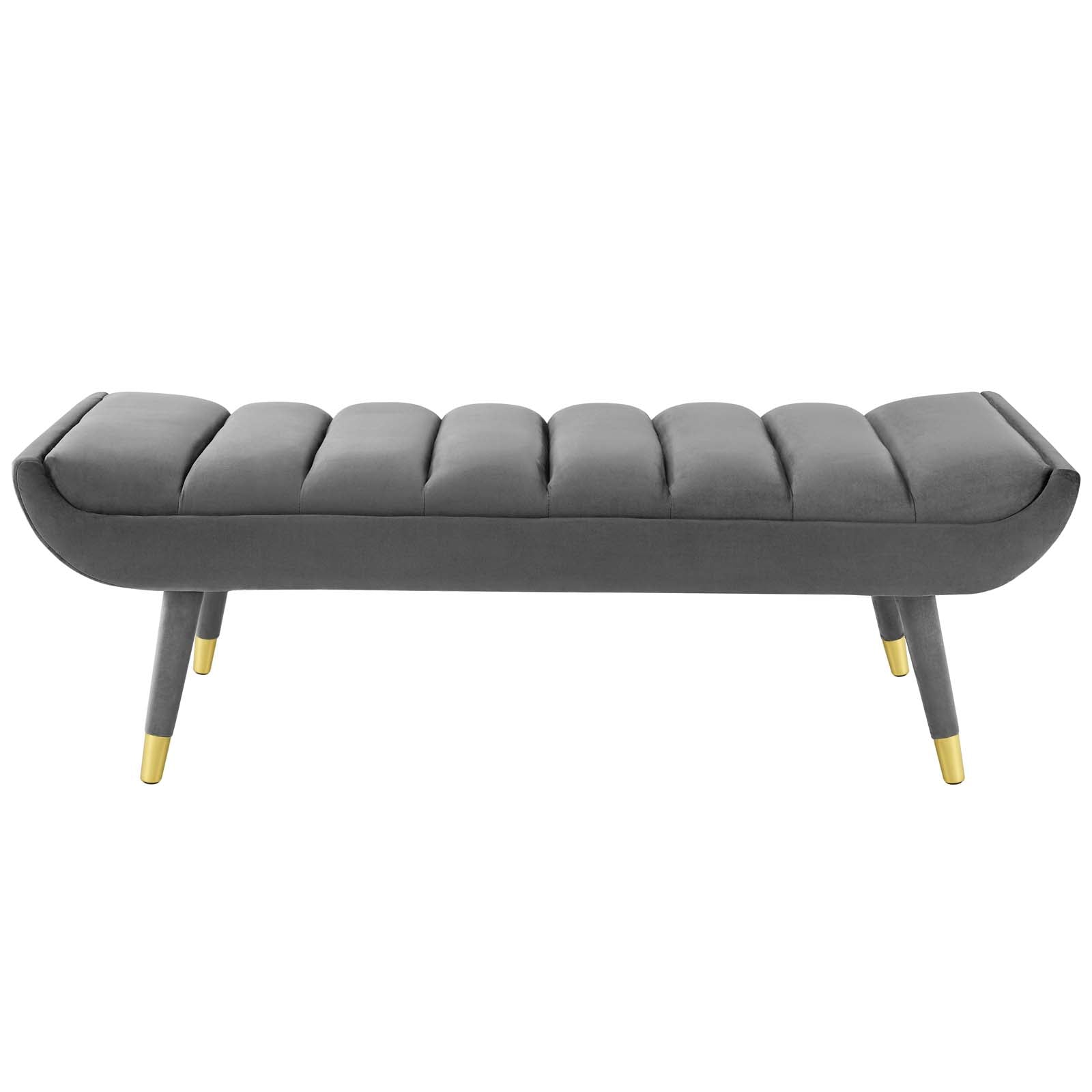 Guess Channel Tufted Performance Velvet Accent Bench - East Shore Modern Home Furnishings