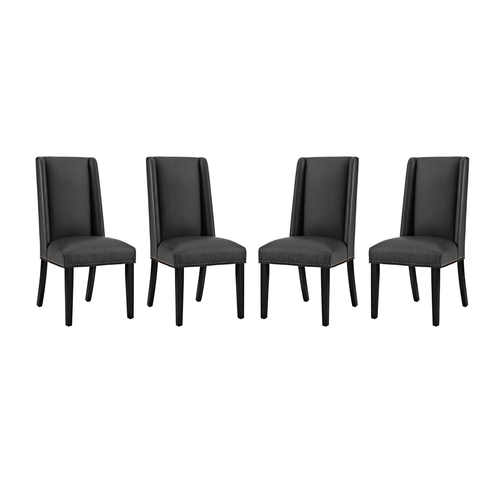 Baron Dining Chair Vinyl Set of 4 - East Shore Modern Home Furnishings