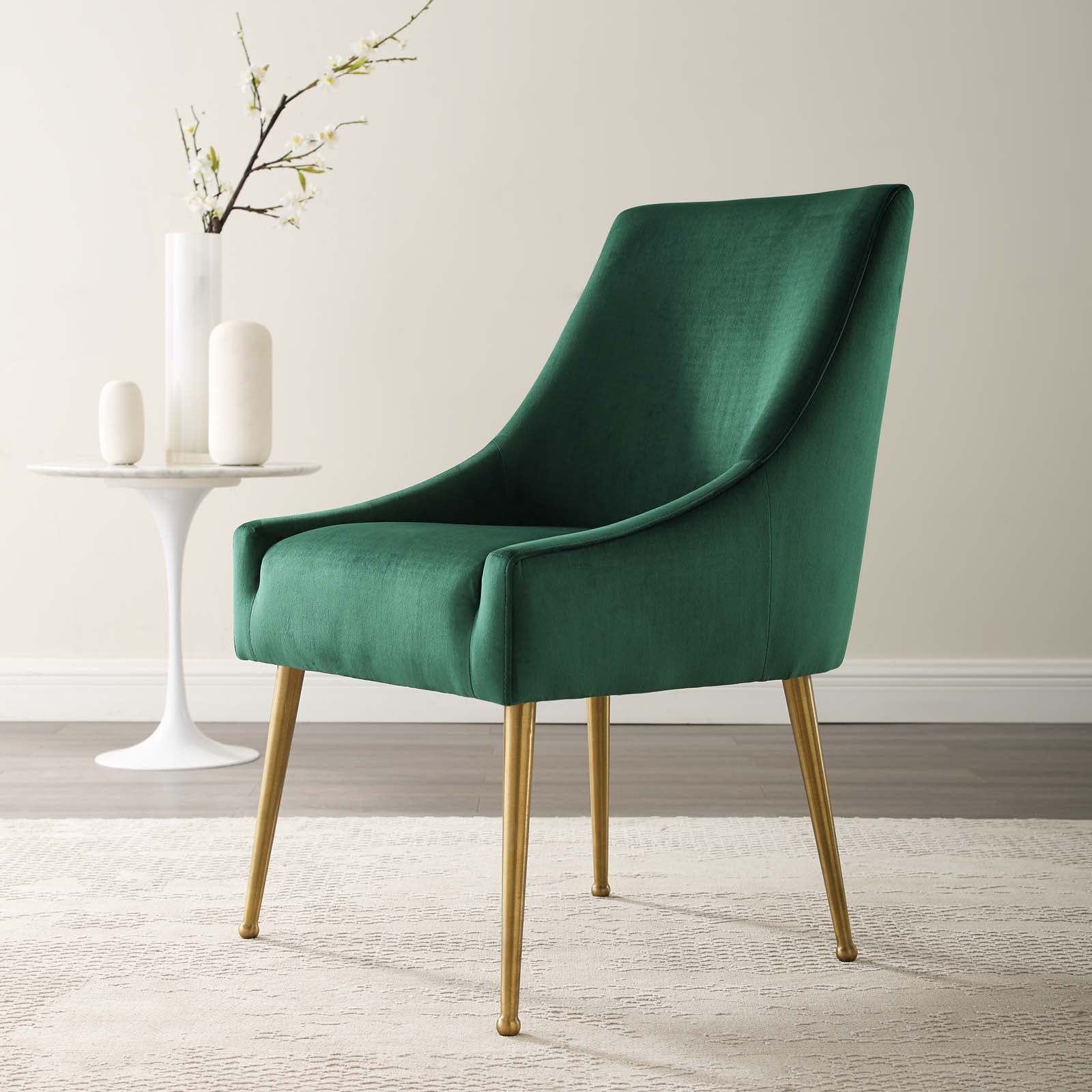 Discern Upholstered Performance Velvet Dining Chair - East Shore Modern Home Furnishings