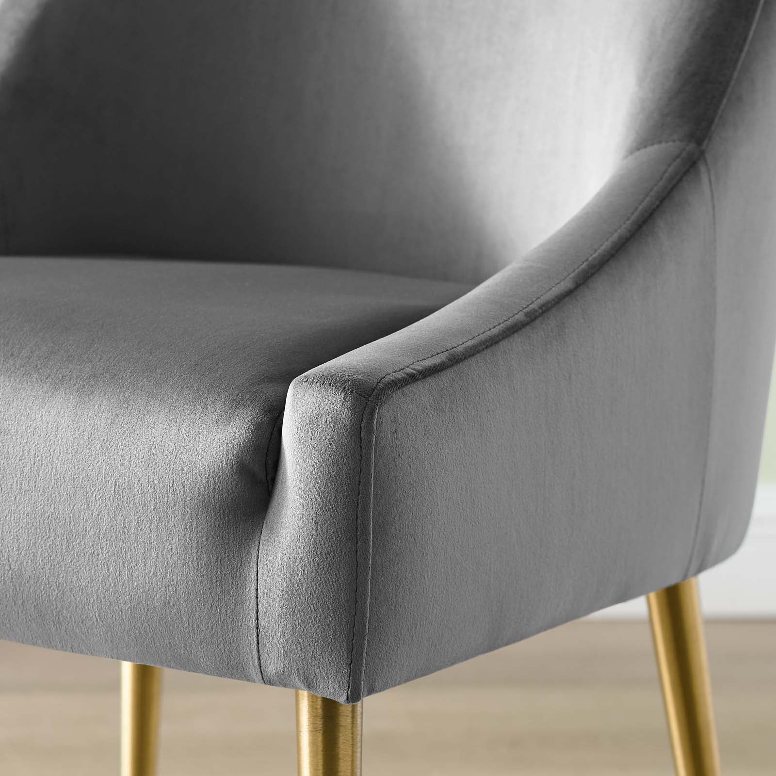 Discern Upholstered Performance Velvet Dining Chair - East Shore Modern Home Furnishings