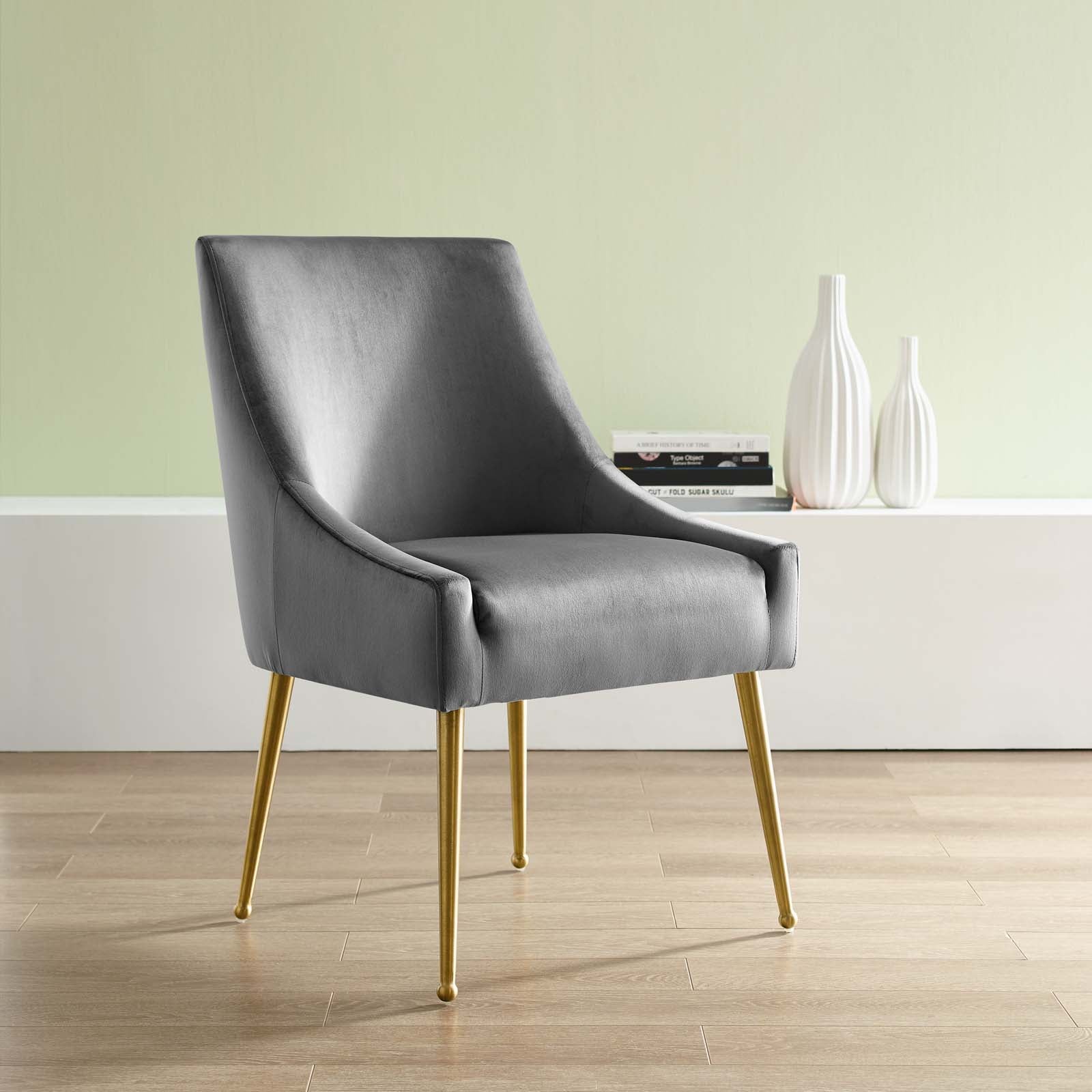 Discern Upholstered Performance Velvet Dining Chair - East Shore Modern Home Furnishings
