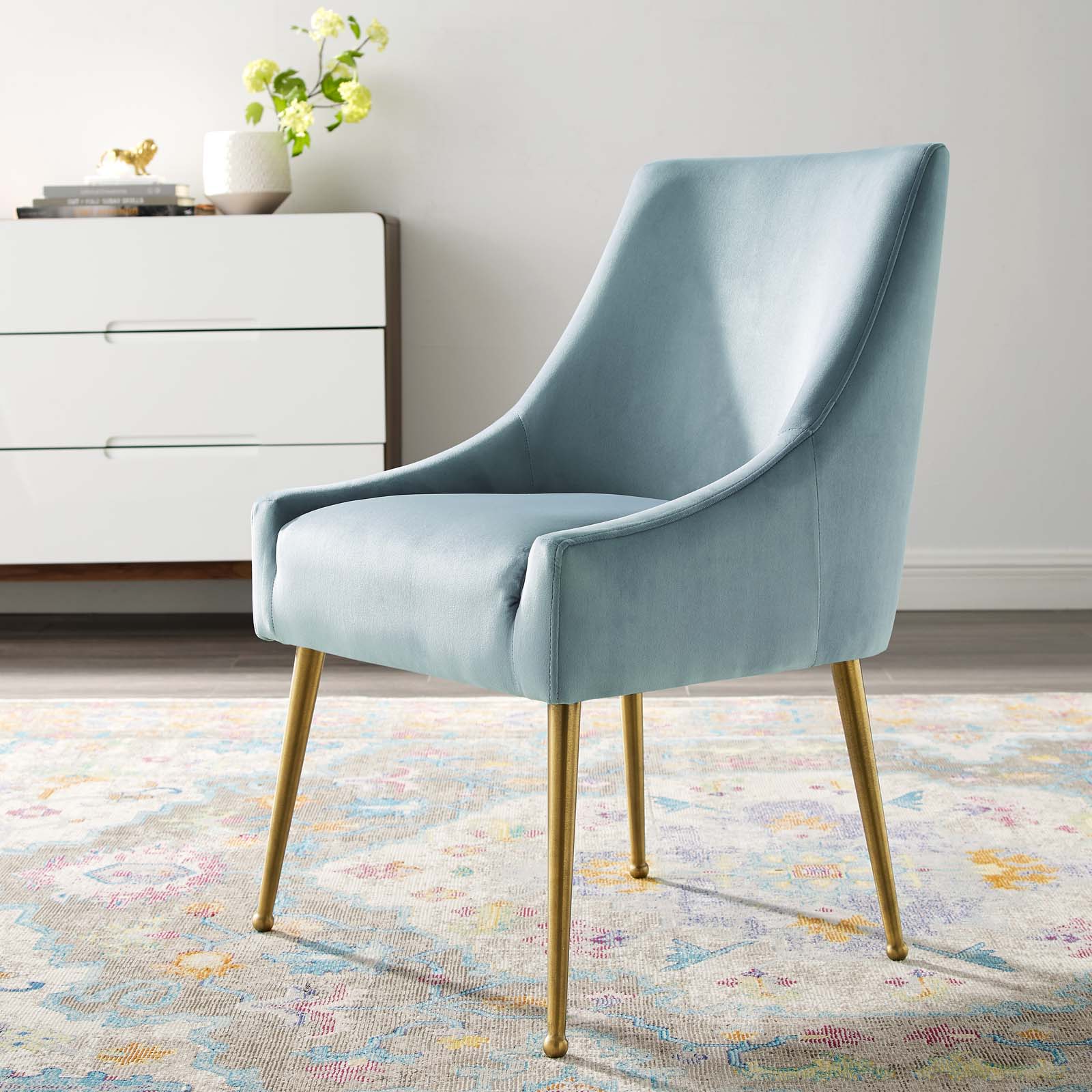 Discern Upholstered Performance Velvet Dining Chair - East Shore Modern Home Furnishings