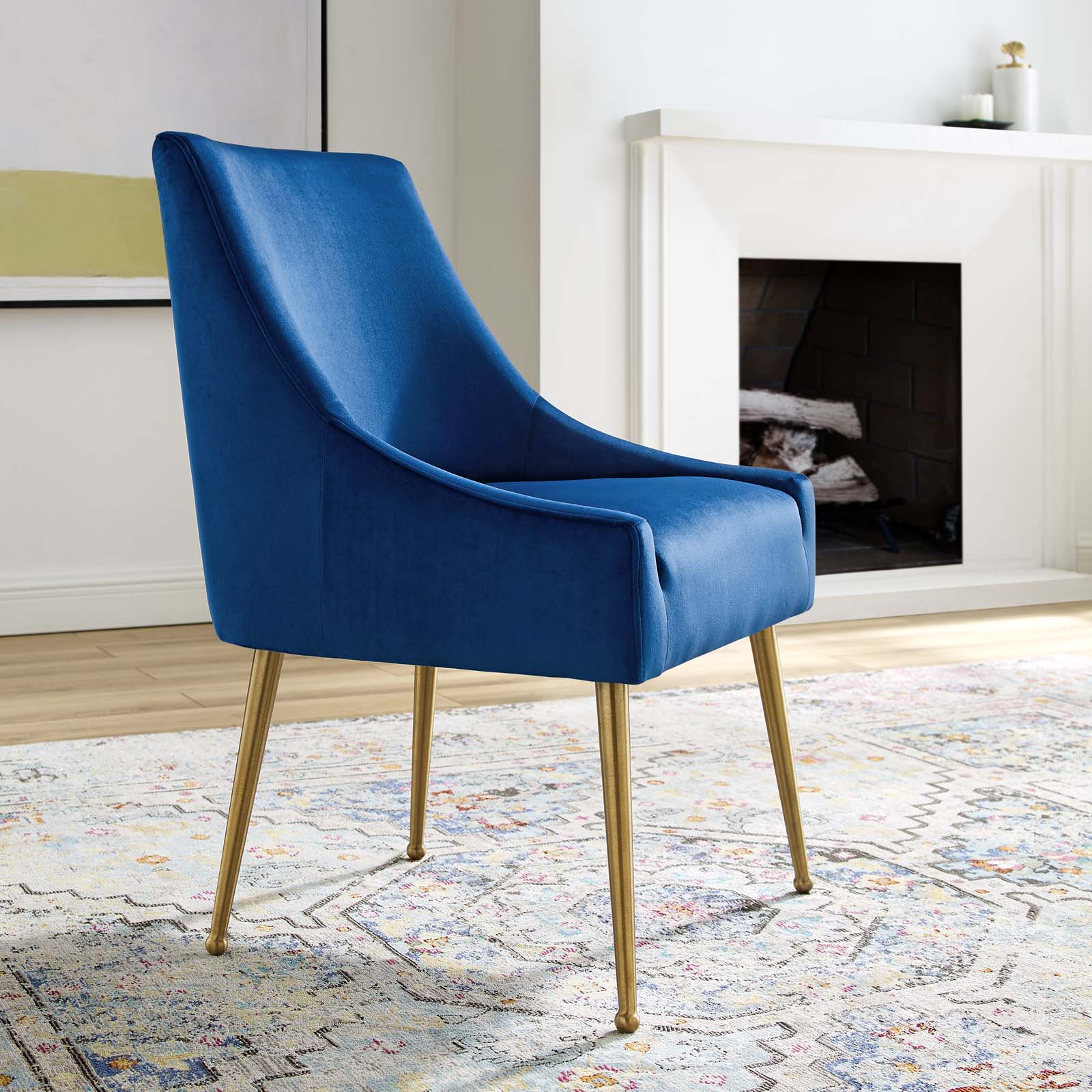 Discern Upholstered Performance Velvet Dining Chair - East Shore Modern Home Furnishings