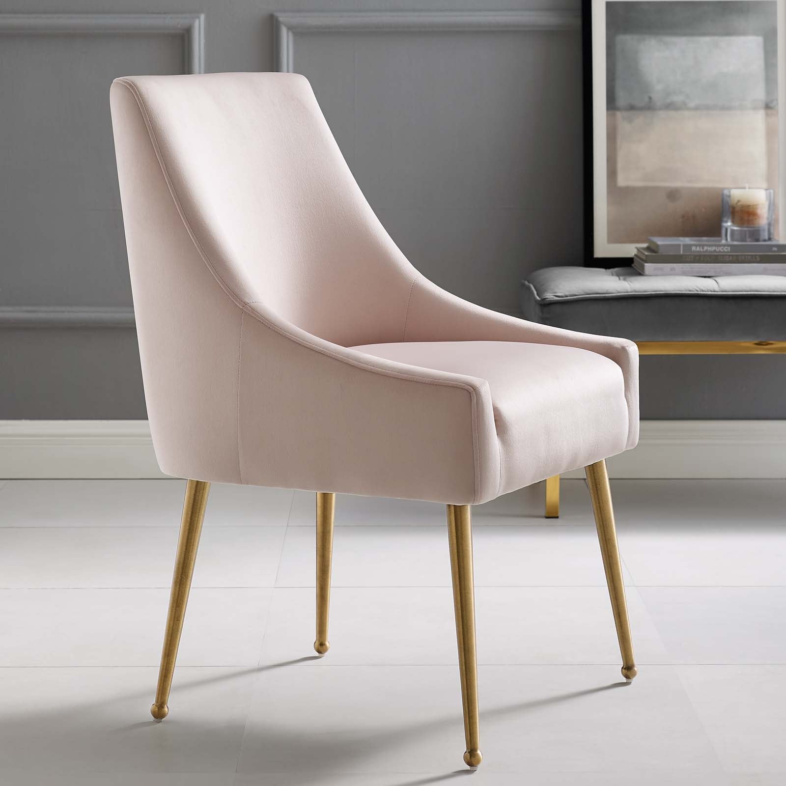 Discern Upholstered Performance Velvet Dining Chair - East Shore Modern Home Furnishings