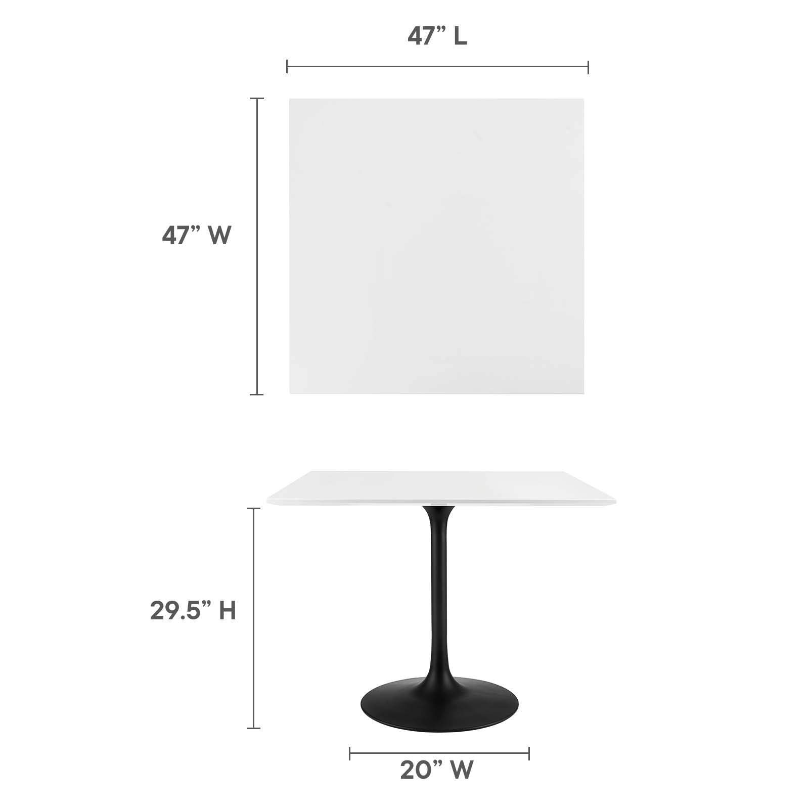 Lippa 36" Square Wood Top Dining Table - East Shore Modern Home Furnishings