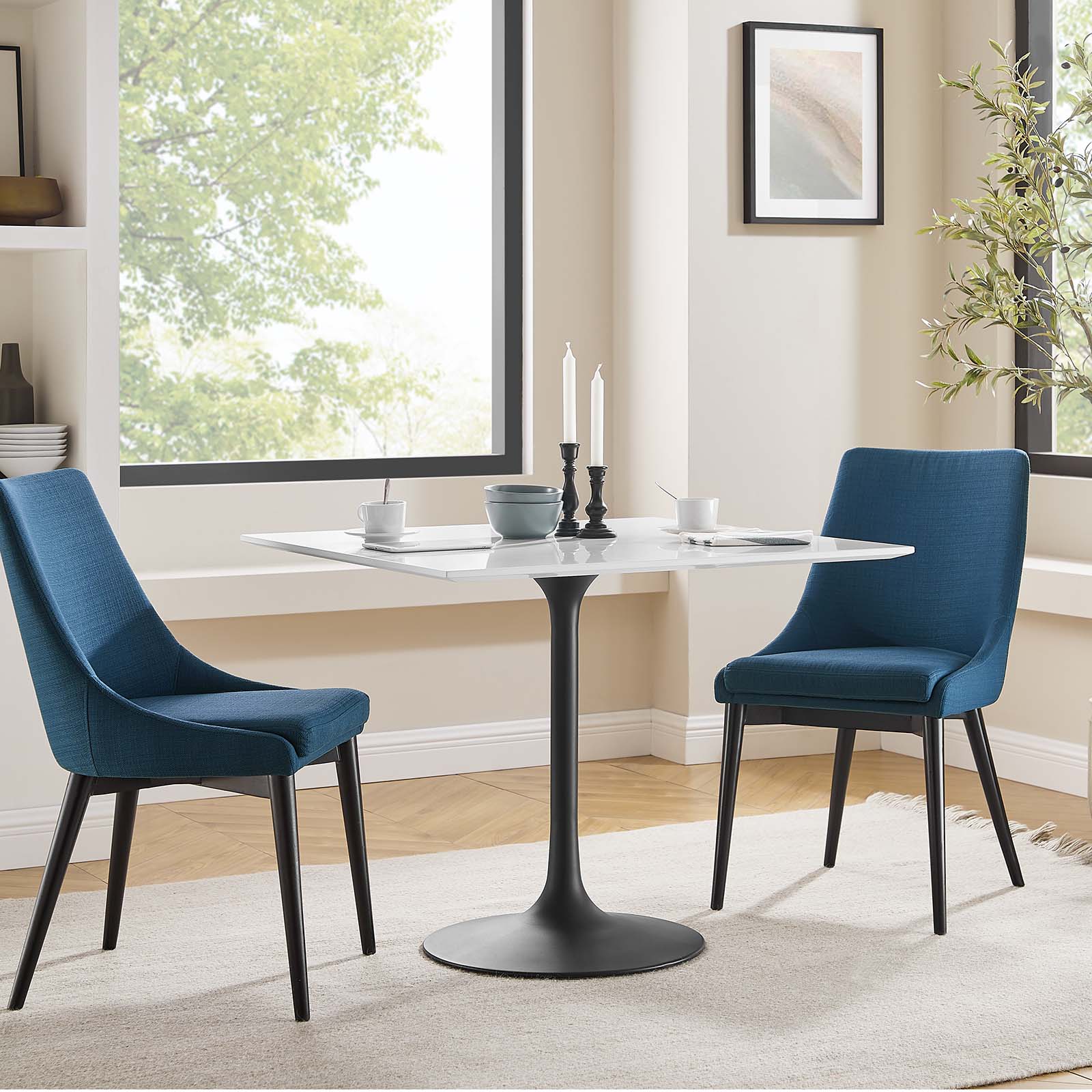 Lippa 36" Square Wood Top Dining Table - East Shore Modern Home Furnishings