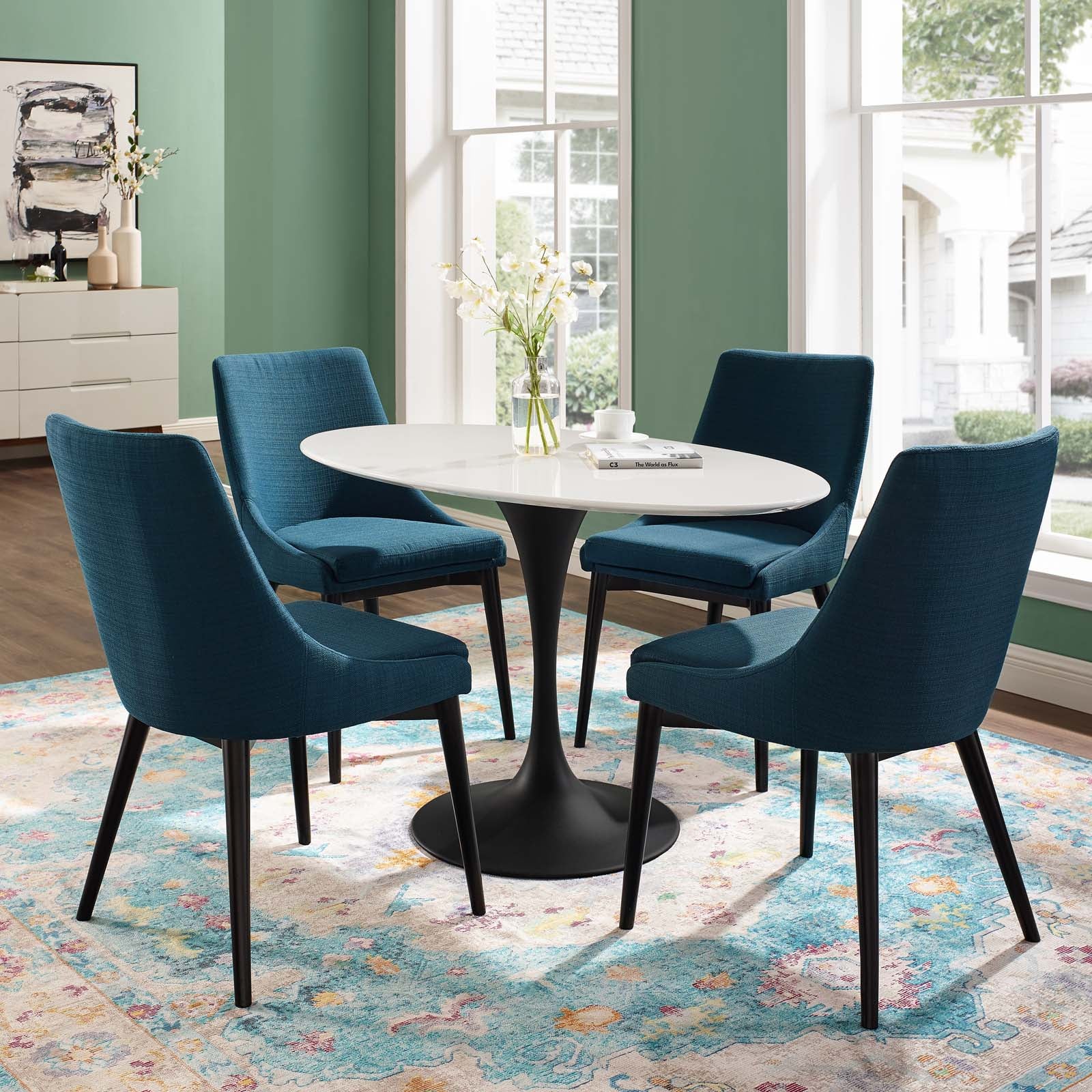 Lippa 48" Oval Wood Top Dining Table - East Shore Modern Home Furnishings