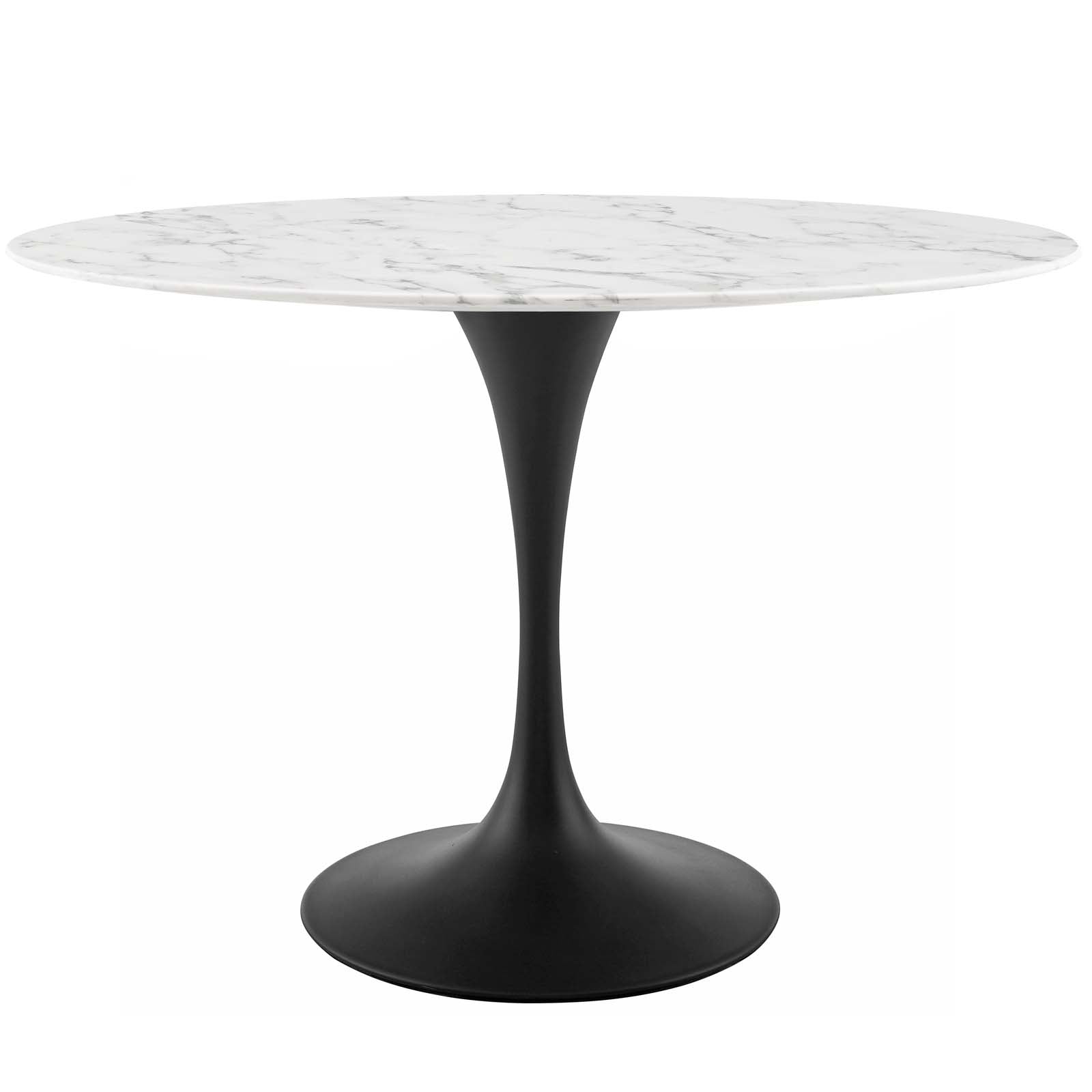 Lippa 48" Oval Artificial Marble Dining Table - East Shore Modern Home Furnishings