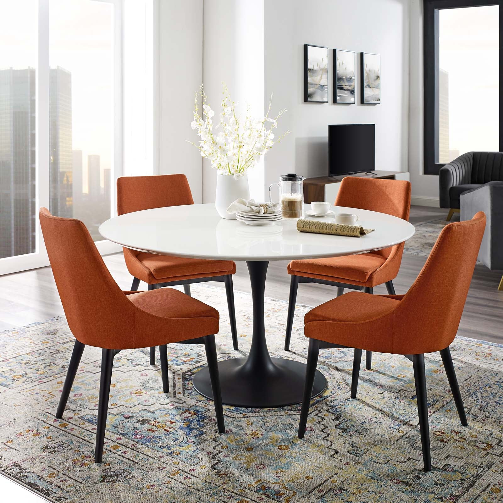 Lippa 54" Round Wood Dining Table - East Shore Modern Home Furnishings